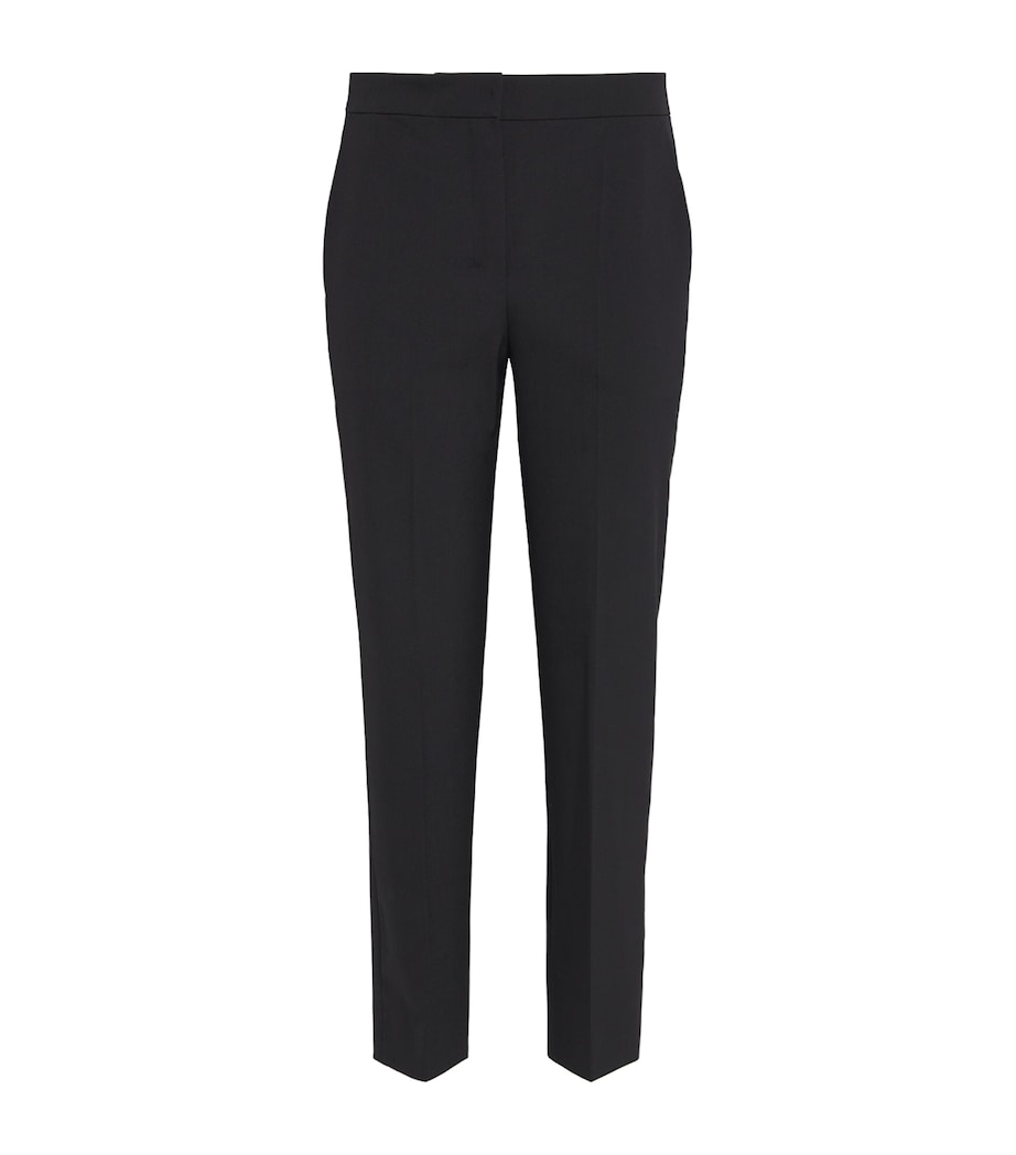 Gabardine Slim Trousers BLACK Image 1