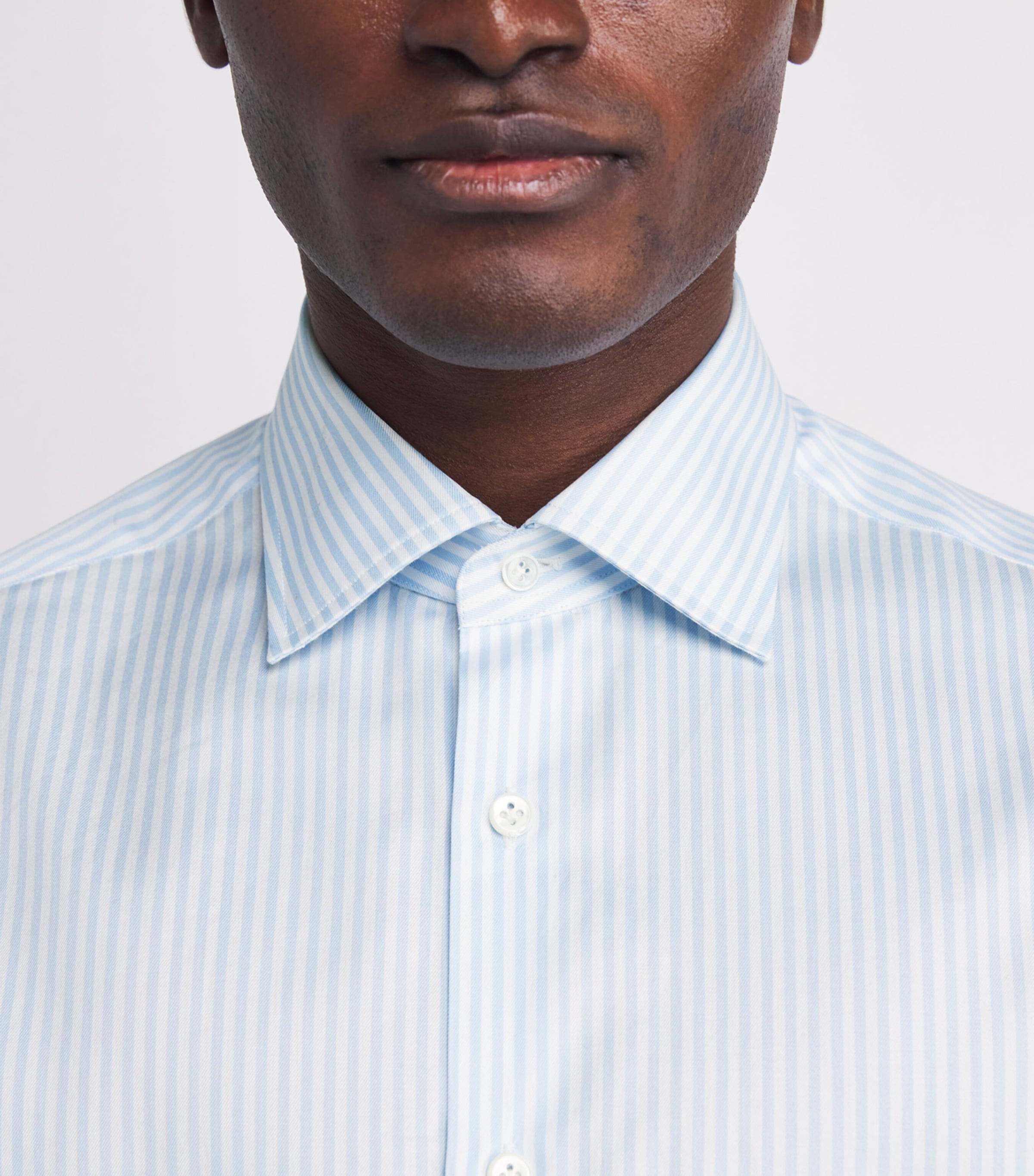 Cotton Stripe Shirt 03 LIGHT BLUE Image 6