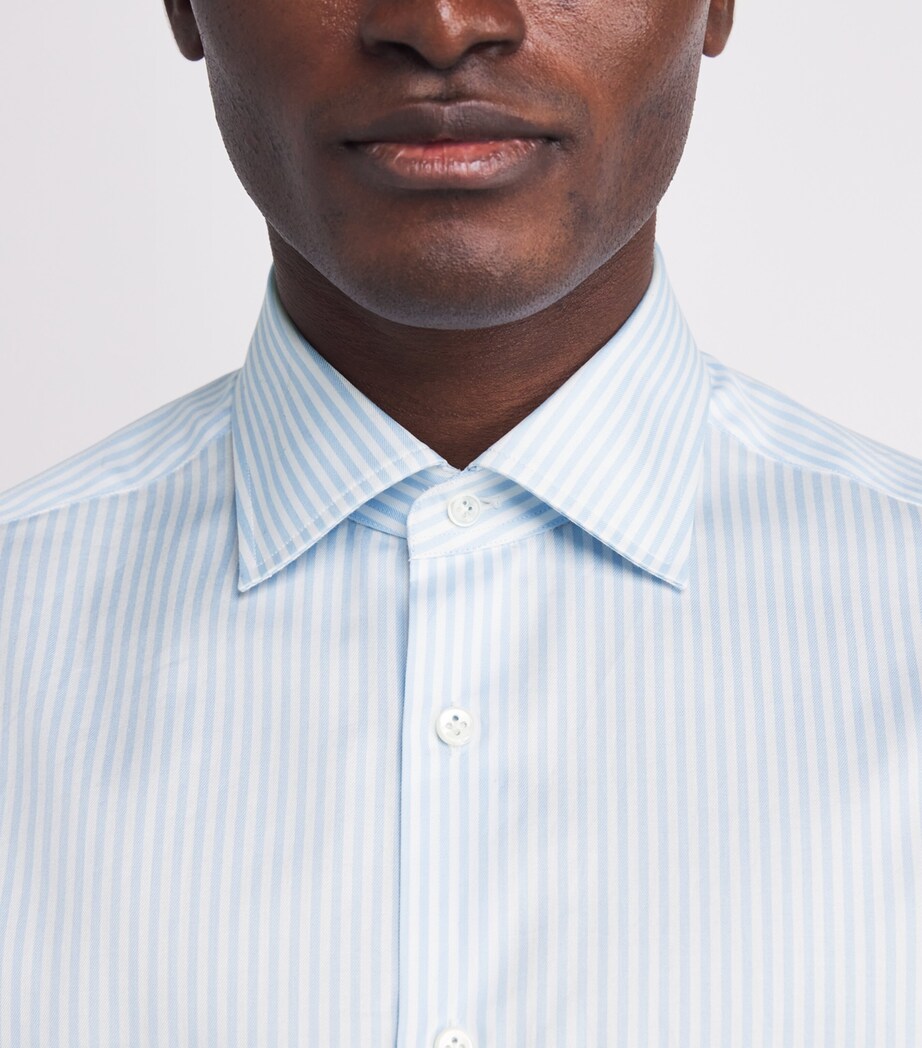 Cotton Stripe Shirt 03 LIGHT BLUE Image 6