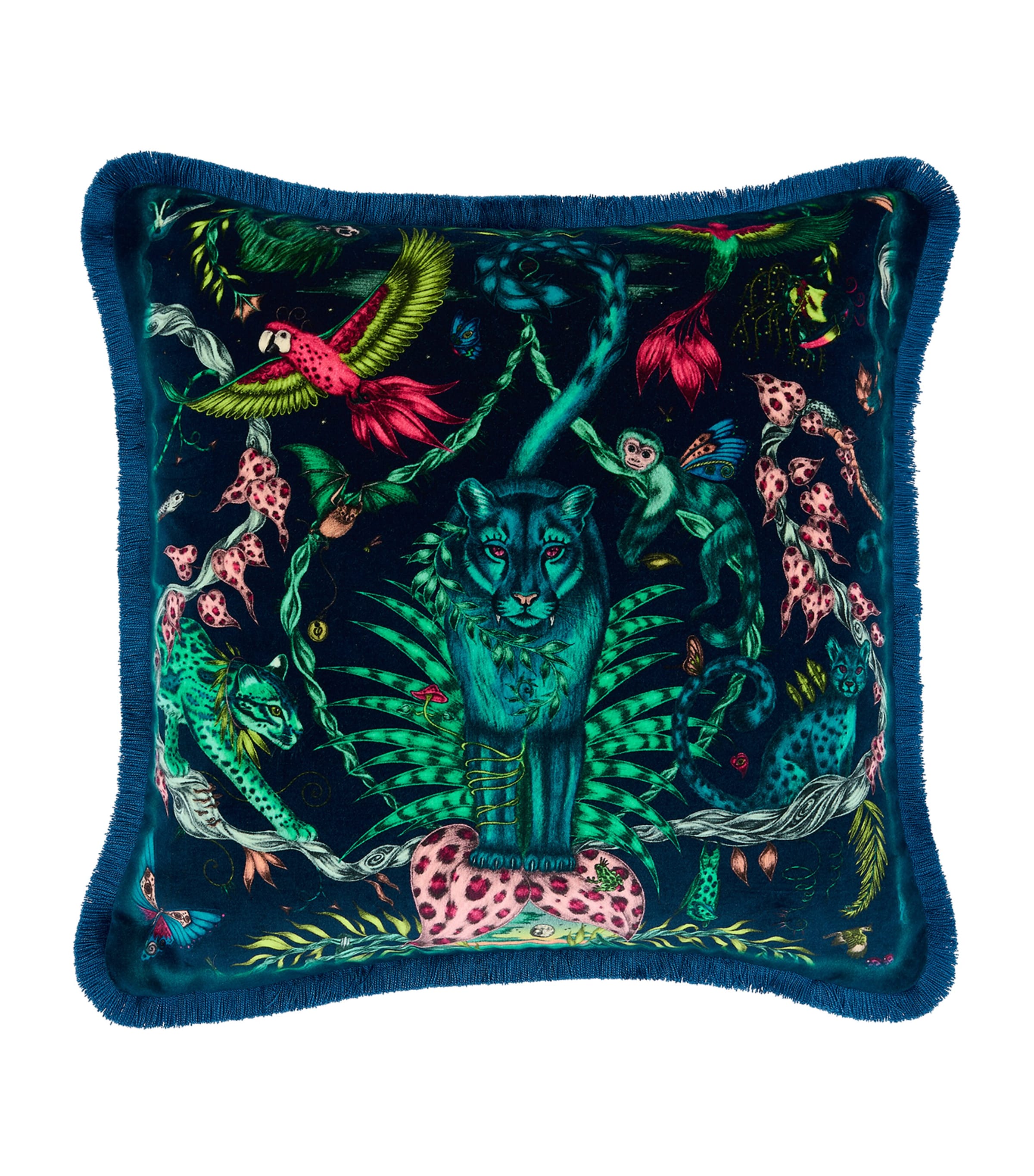 Emma J Shipley X Red Leopard Bosque Dreams Cushion