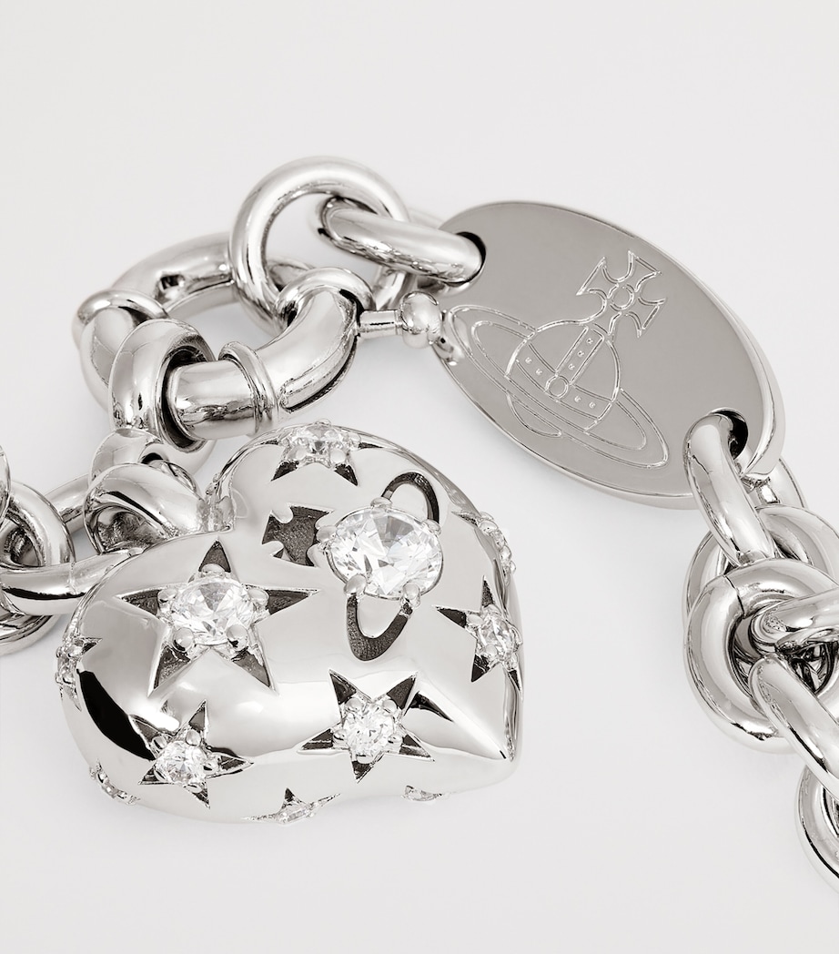 Crystal-Embellished Lee Necklace P102 PLTNM/WHT Image 4