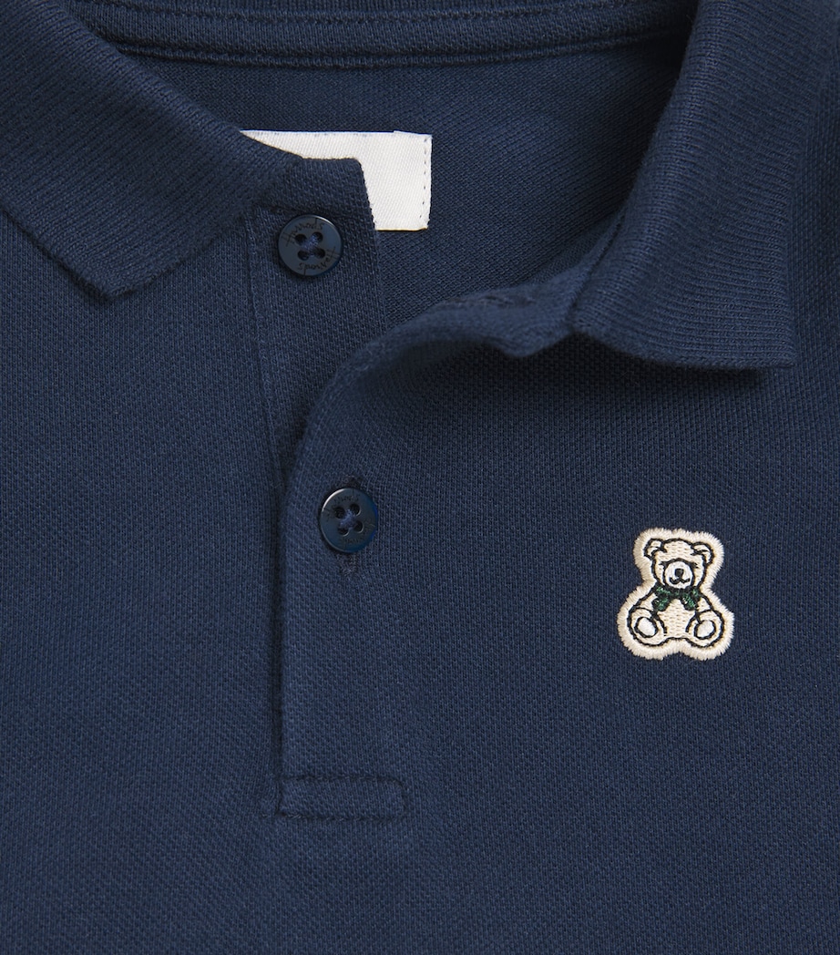 Harrods Cotton Henry Bear Bodysuit (0-18 Months) Navy Image 3