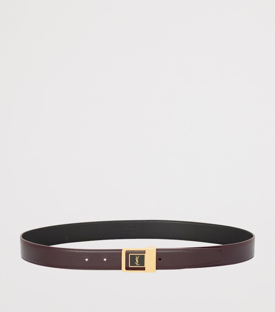 Saint Laurent Leather Logo Belt Image 2