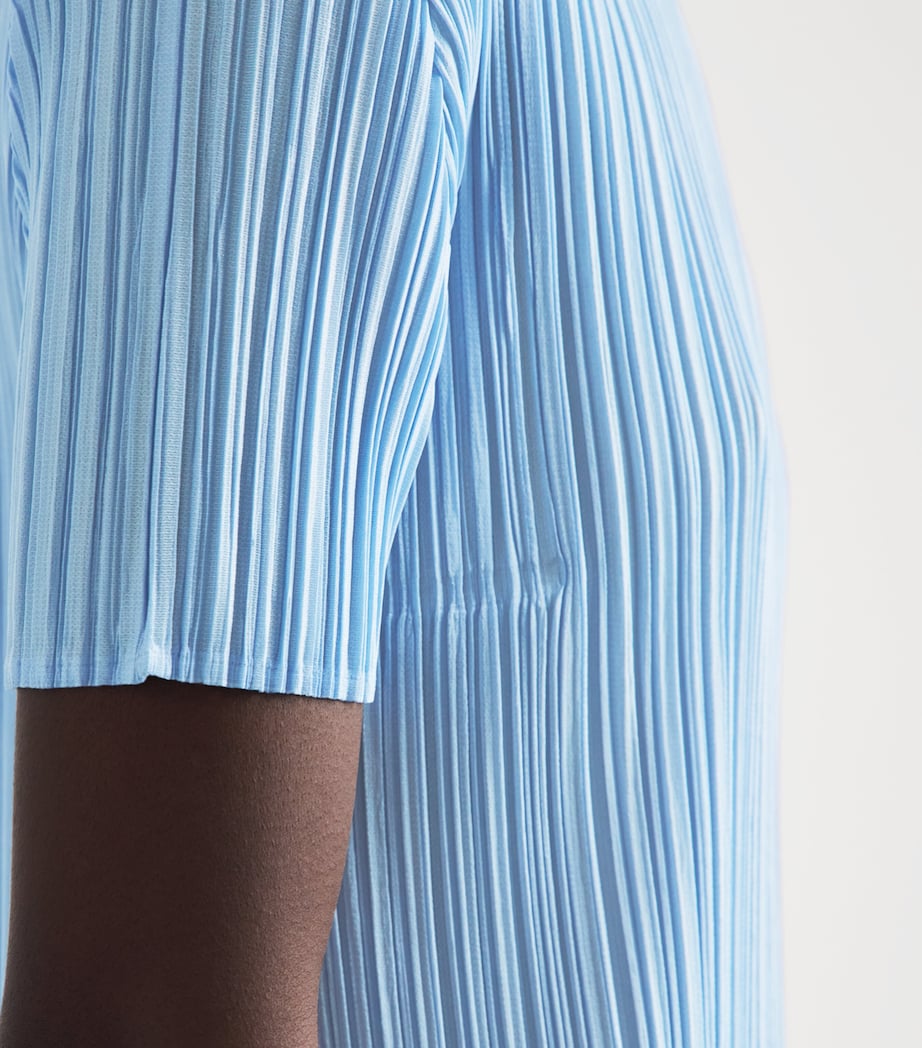 Pleats Please Issey Miyake Womens Monthly Colors August Midi Dress Light Blue Image 6