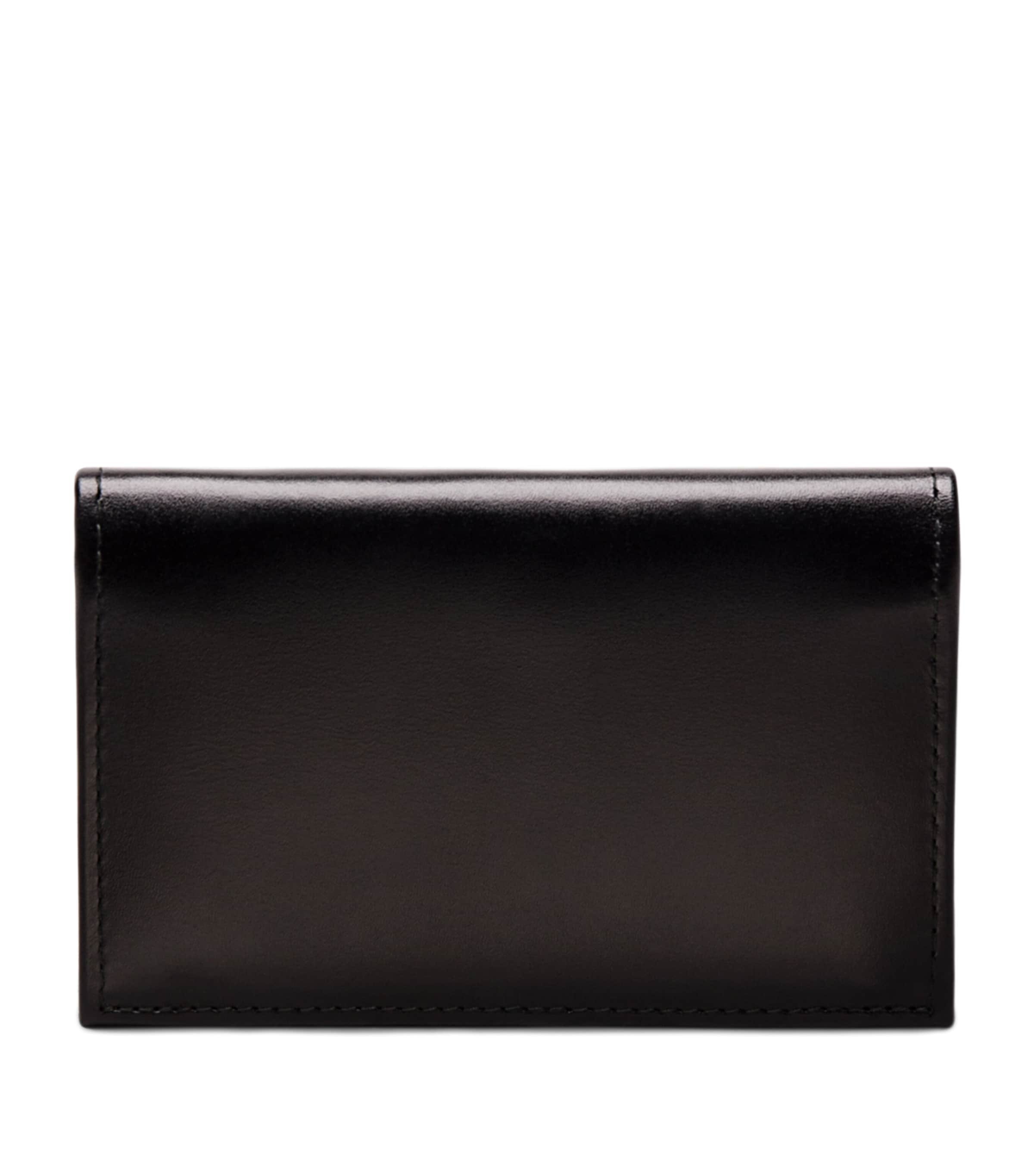 Ettinger Leather Sterling Visiting Card Holder In Red