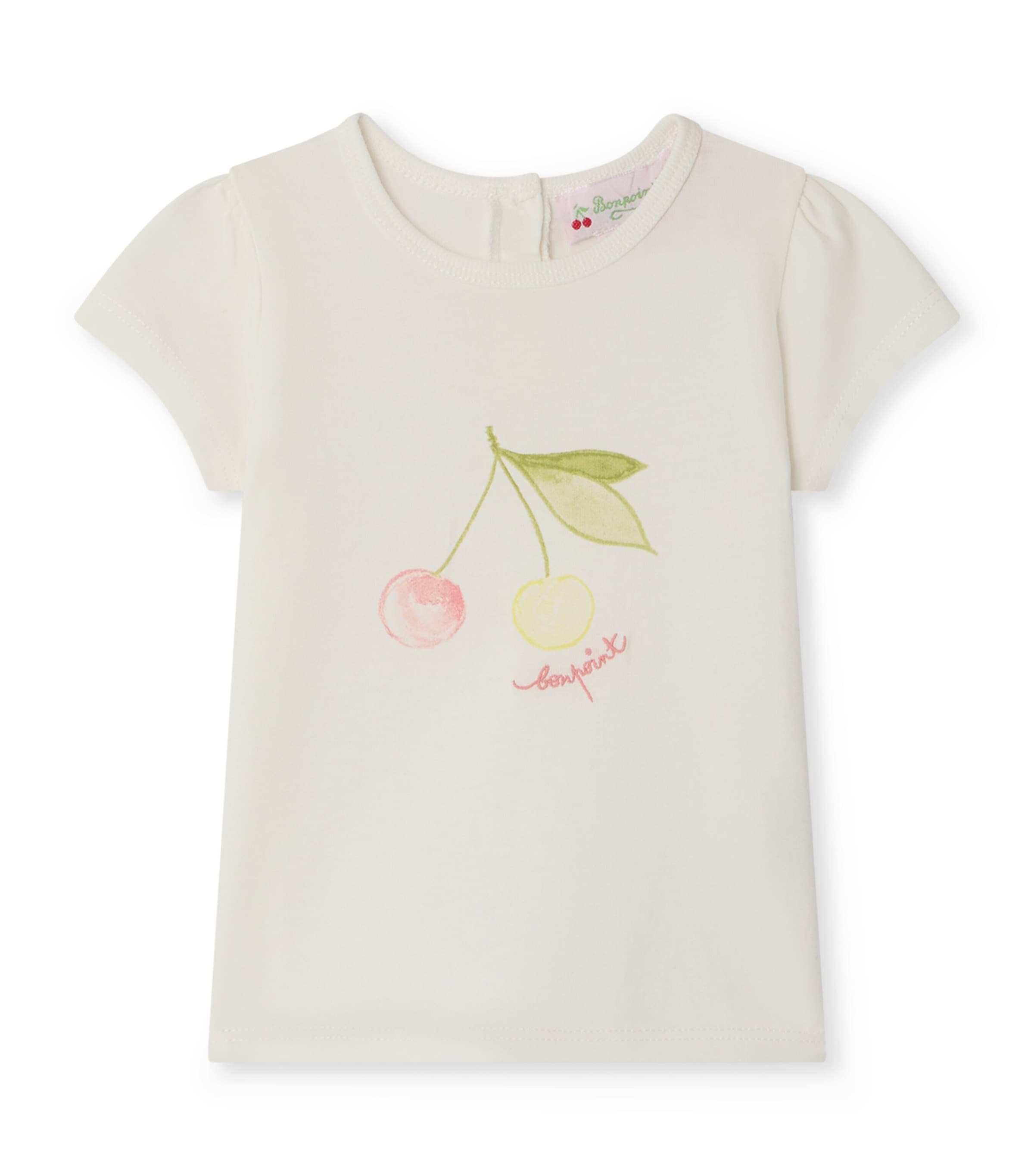Bonpoint Logo Print T-shirt (6-18 Months) Upb Blanc Lait Image 1