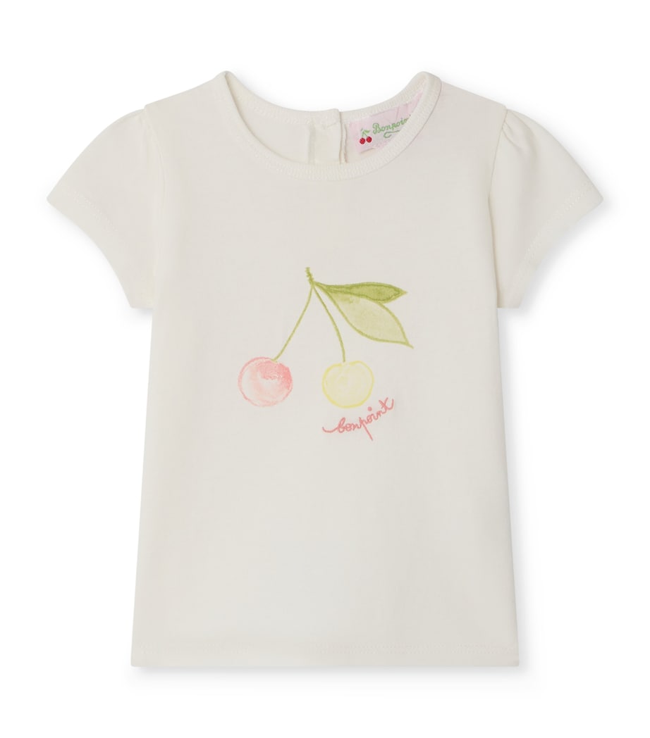 Bonpoint Logo Print T-shirt (6-18 Months) Upb Blanc Lait Image 1