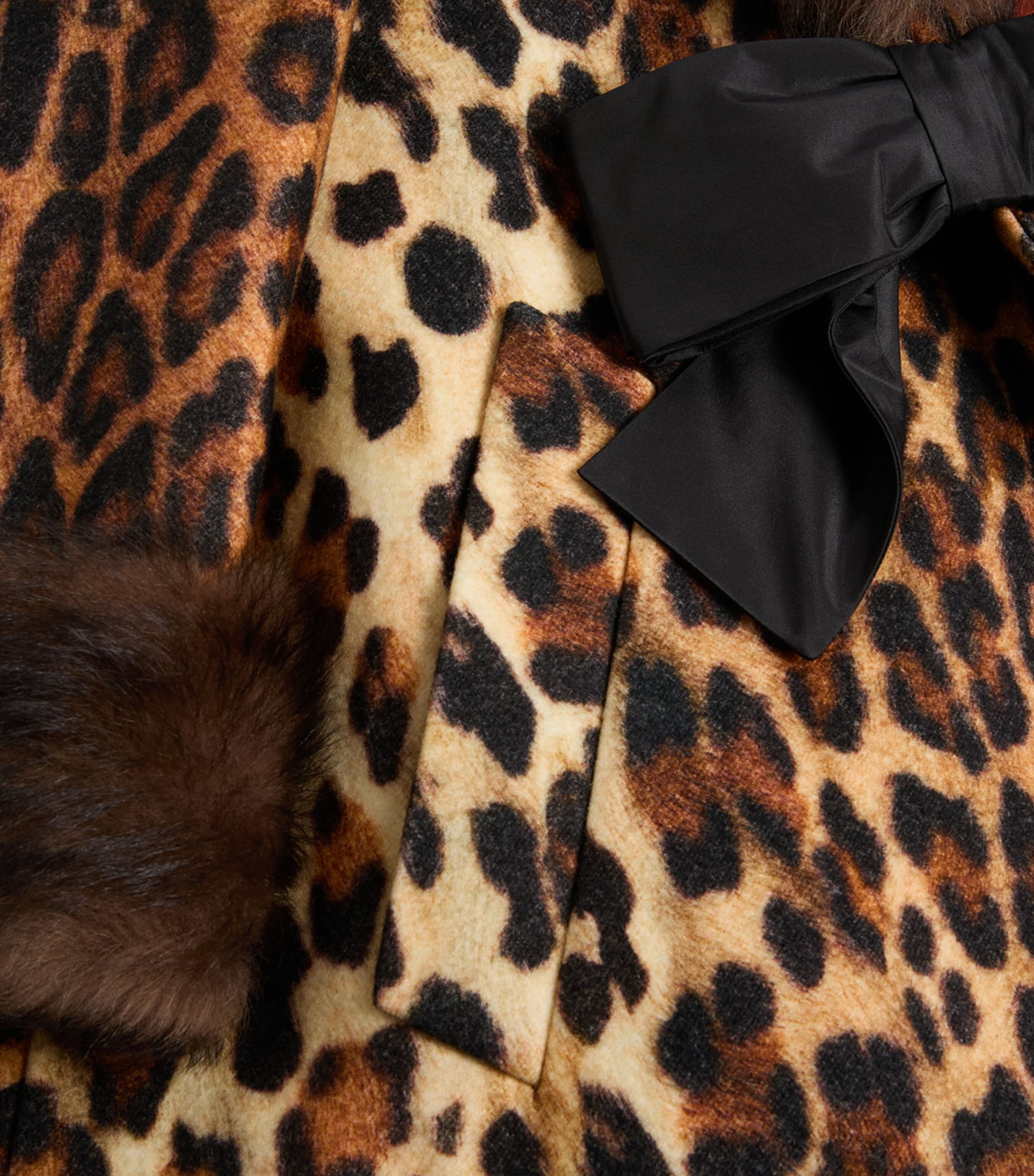 Wool Leopard Print Coat C4L Image 6