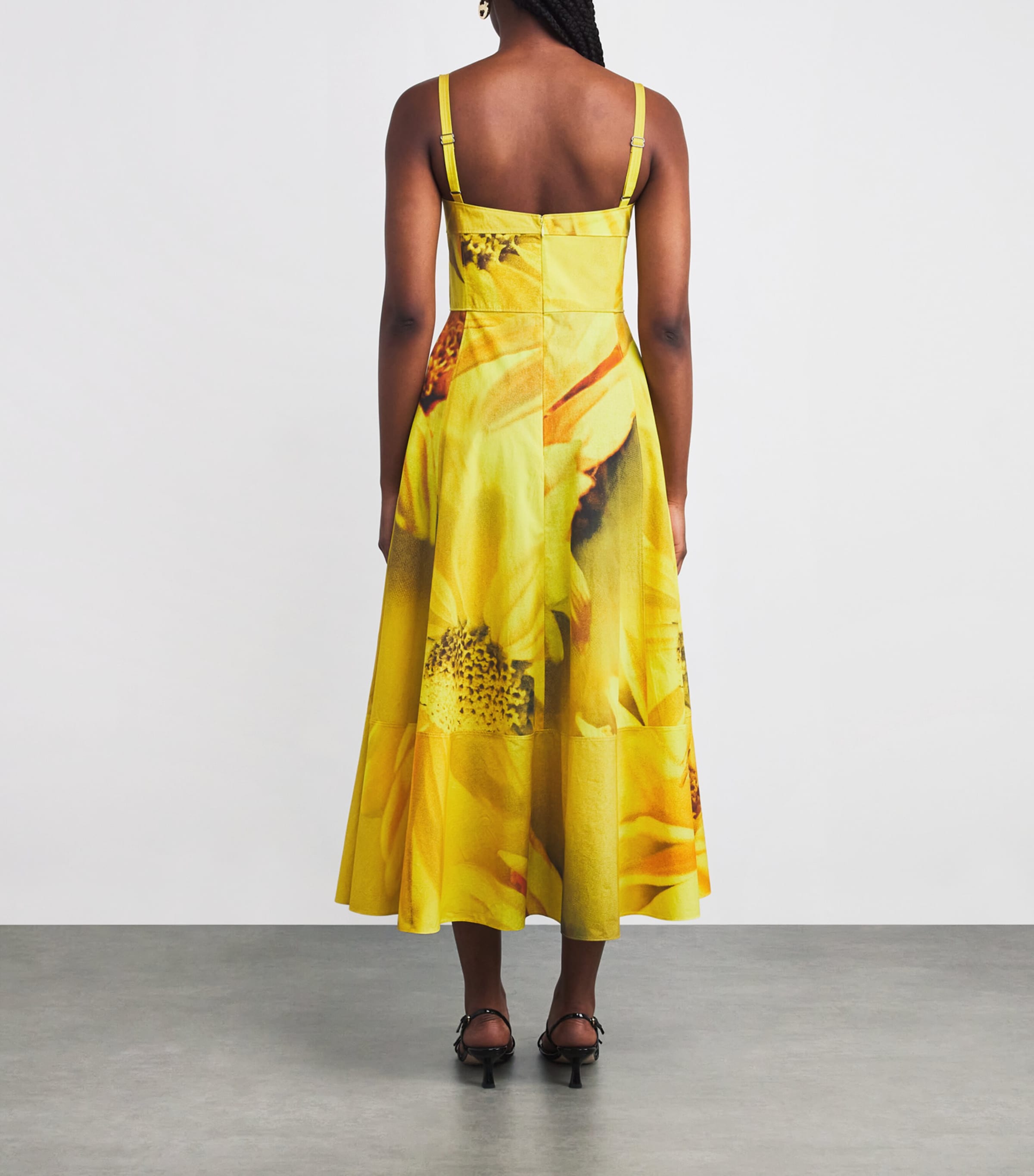 Stretch-Cotton Bee Midi Dress 701 YELLOW BEE Image 3