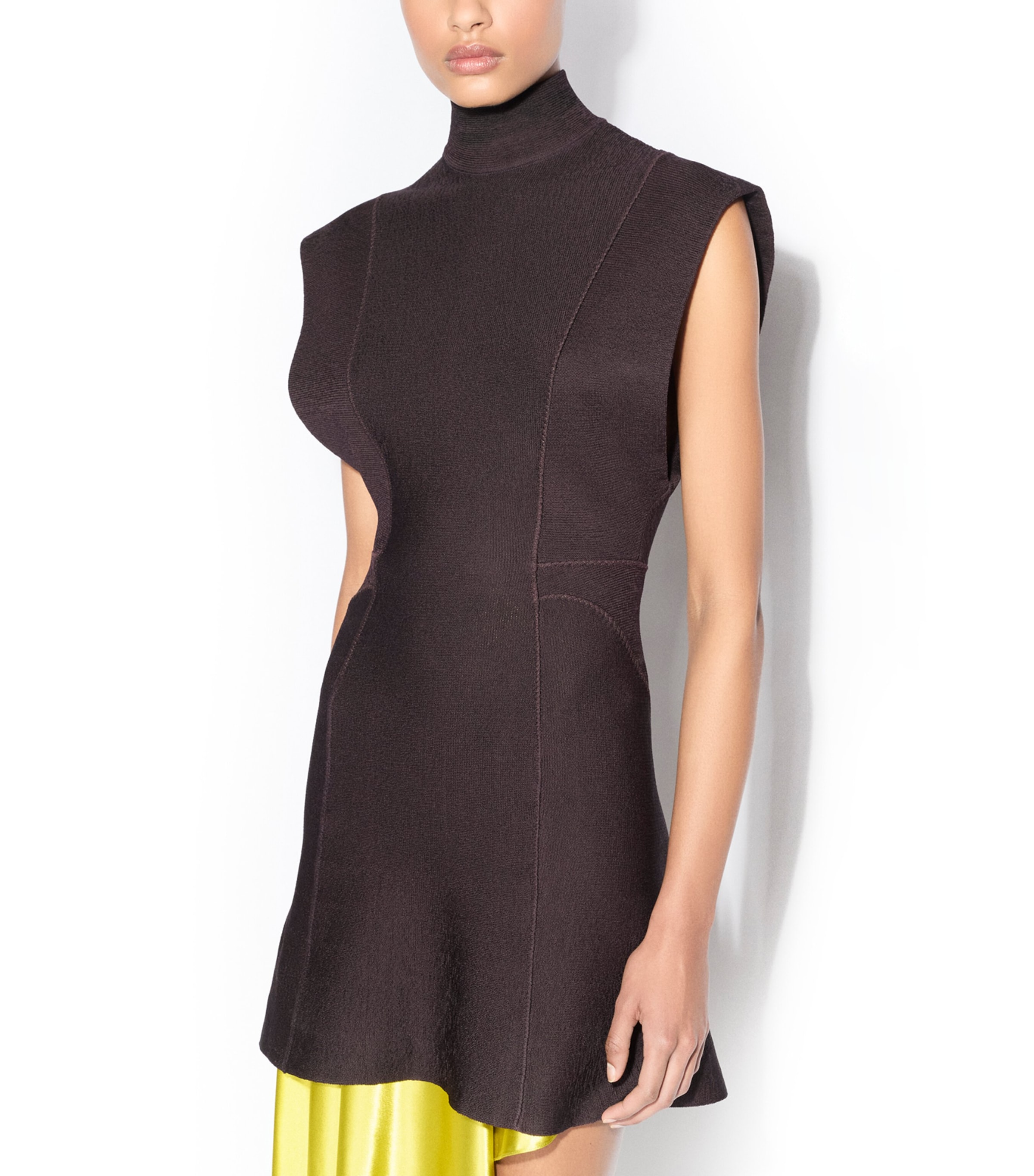 Alaïa Womens Asymmetric Pointed Skirt Lime Image 5