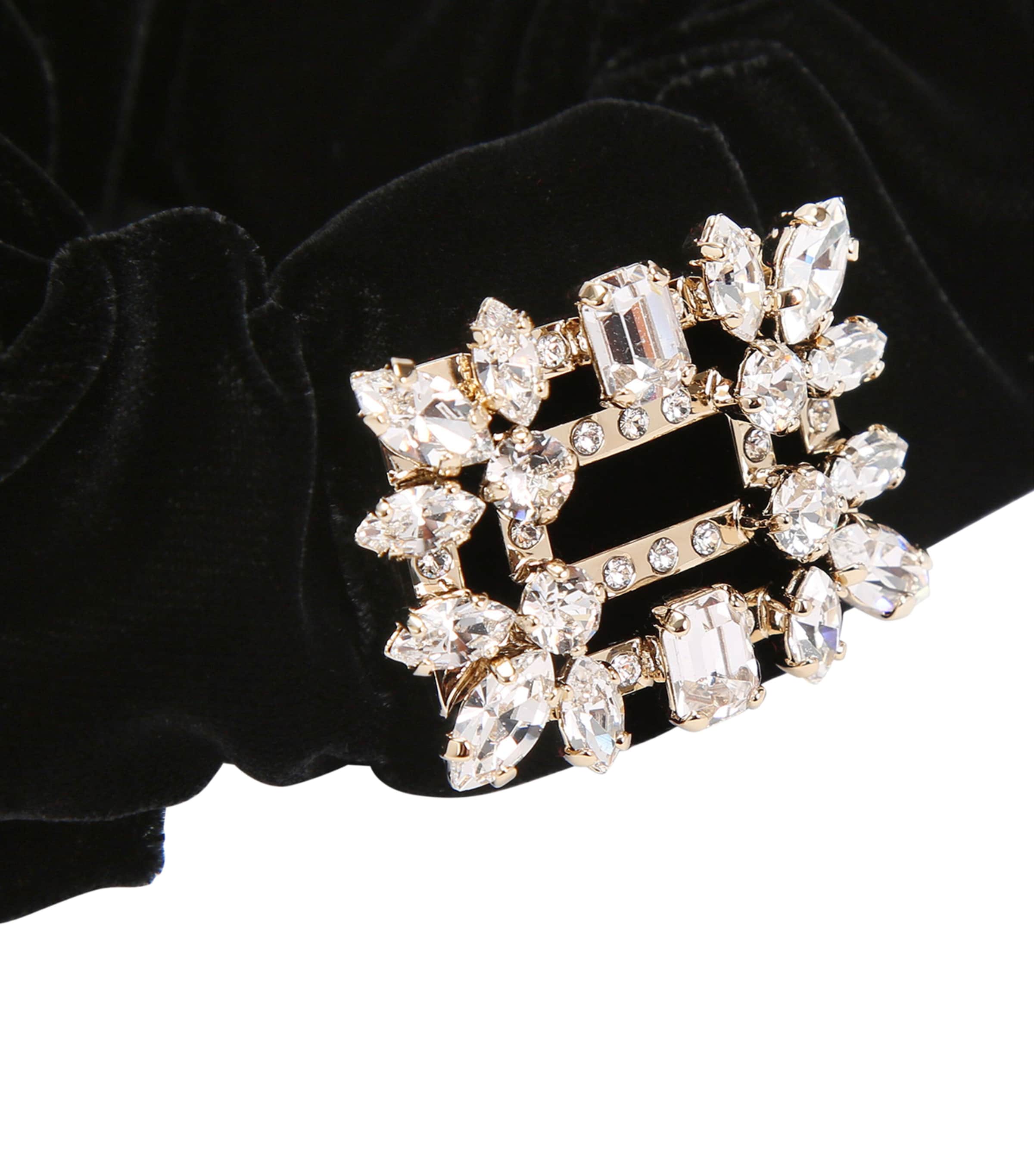 Roger Vivier Embellished Broche Scrunchie Black Image 3