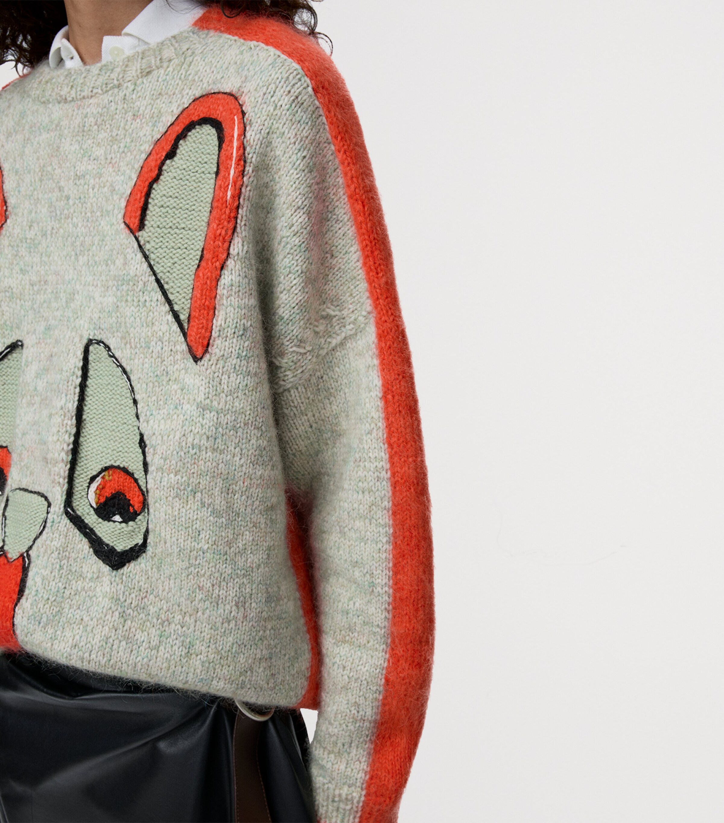 x Louis Wain Futurist Cat Sweater WHITE/ORANGE/BLUE Image 8