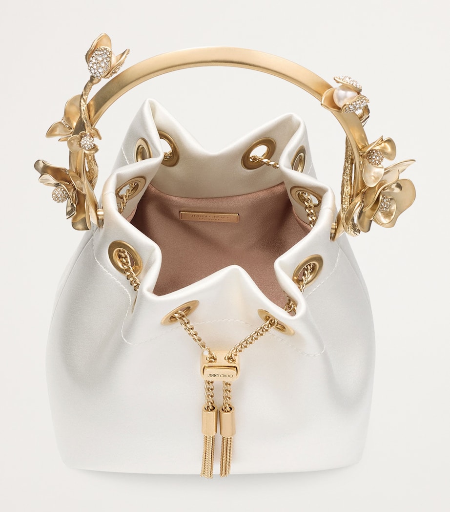 Bon Bon Satin Top-Handle Bag IVORY/GOLD Image 5