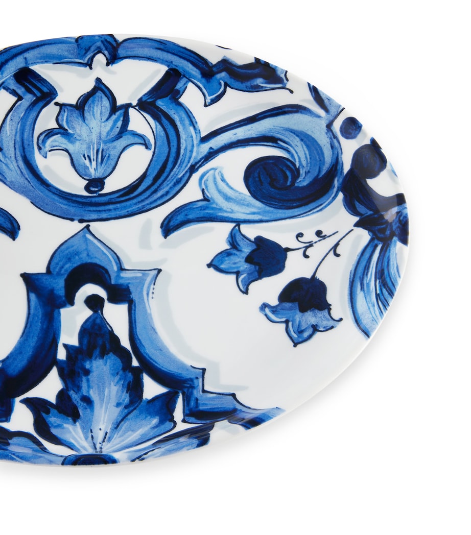 Porcelain Blu Mediterraneo Serving Plate (45.5cm) UB005 FIORE BLU MEDI Image 4