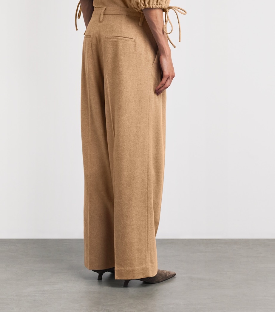 Wool-Silk-Cashmere Elsa Trousers M17 MED BEIGE MELNGE Image 4