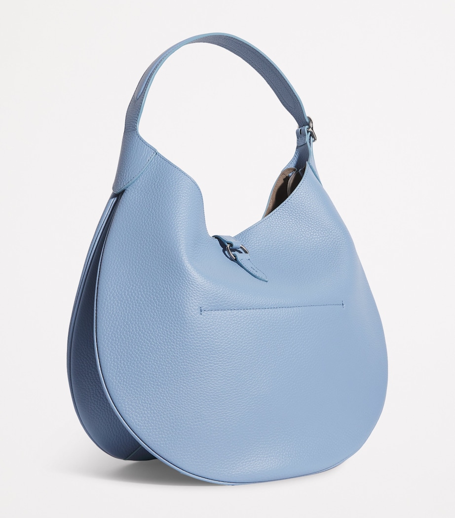 Large Leather Polo ID Shoulder Bag FDED DENIM Image 3