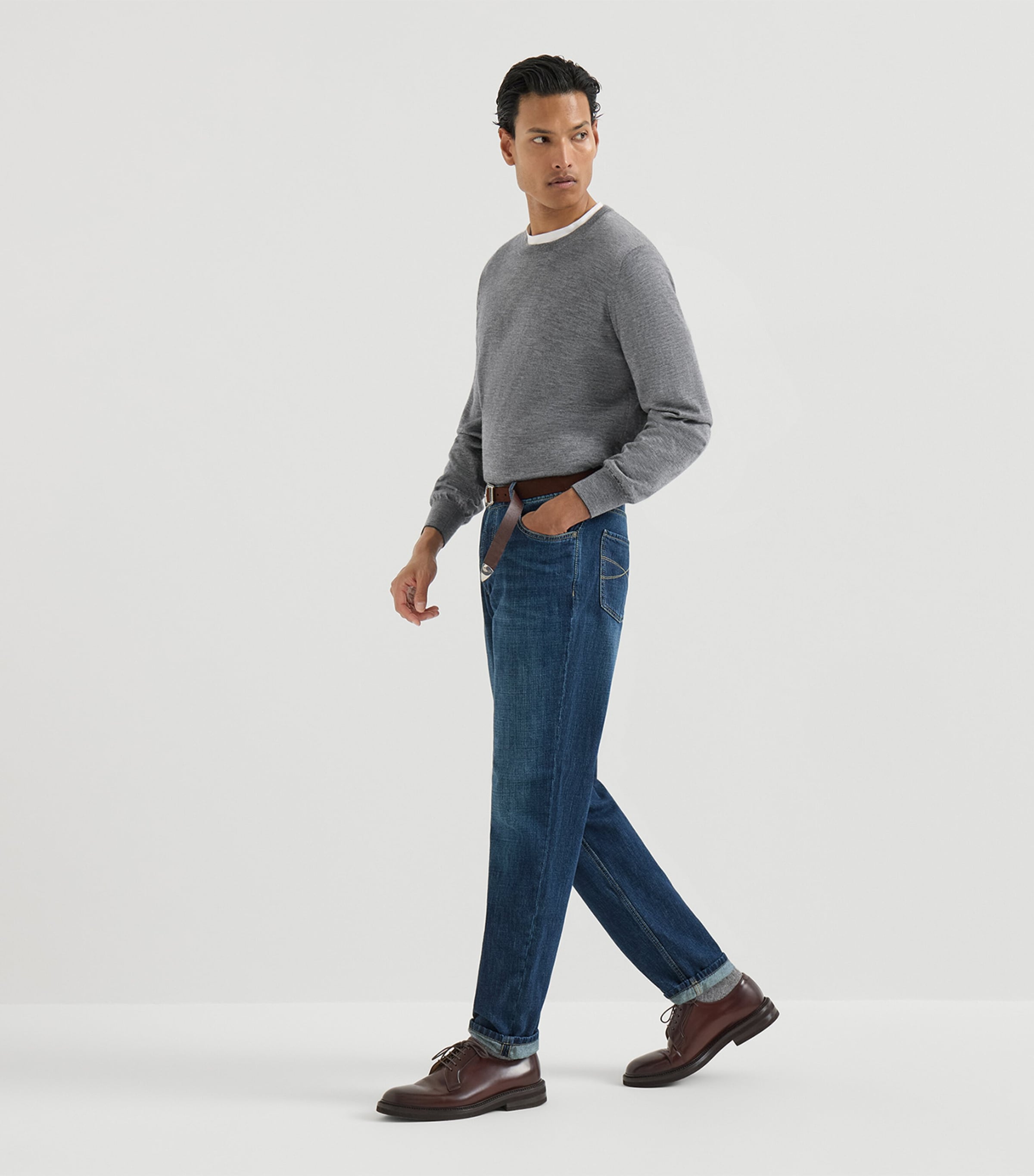 Brunello Cucinelli Mens Slim-Leg Jeans Image 2
