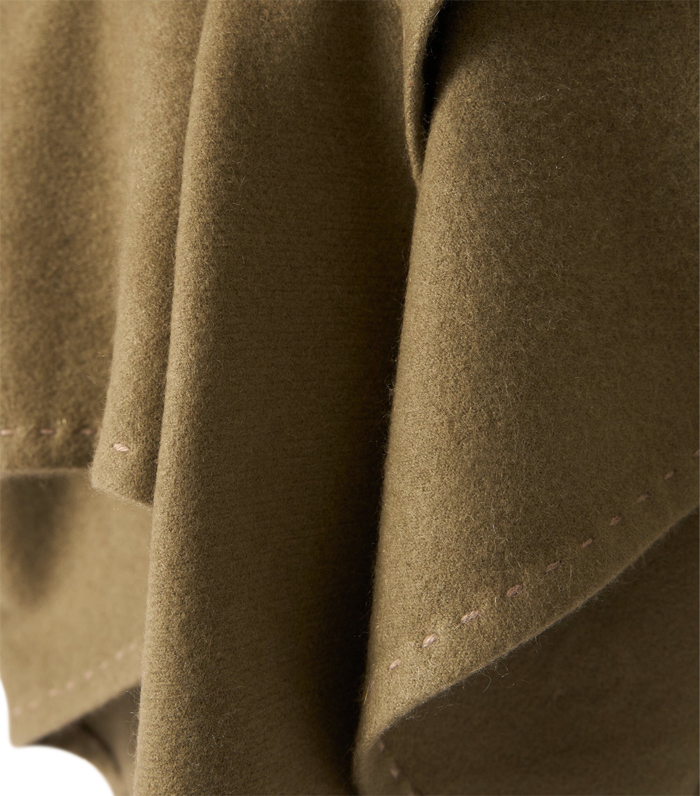 Oyuna Cashmere Suono Throw (200cm x 145cm) Moss W. Taupe Image 6