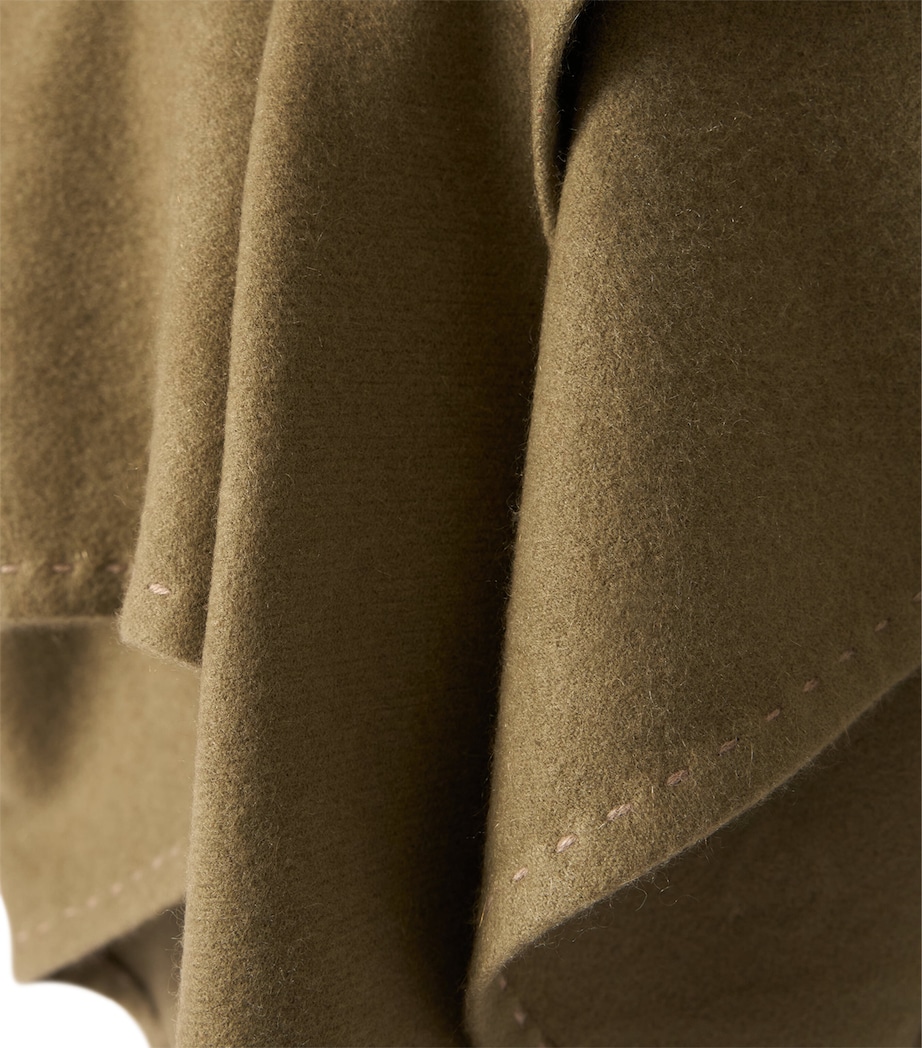 Oyuna Cashmere Suono Throw (200cm x 145cm) Moss W. Taupe Image 6