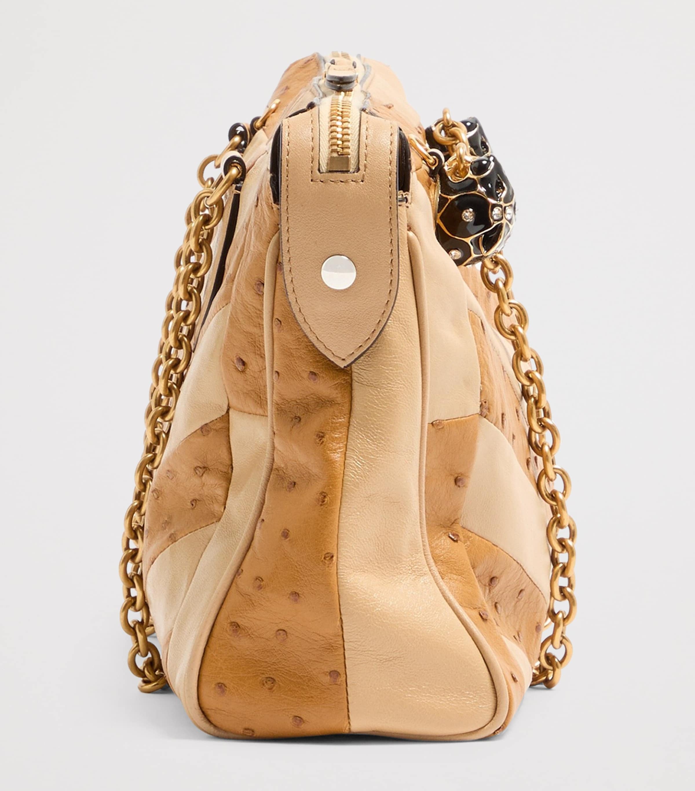 Valentino Garavani Medium Ostrich Leather Panthea Tote Bag Image 3