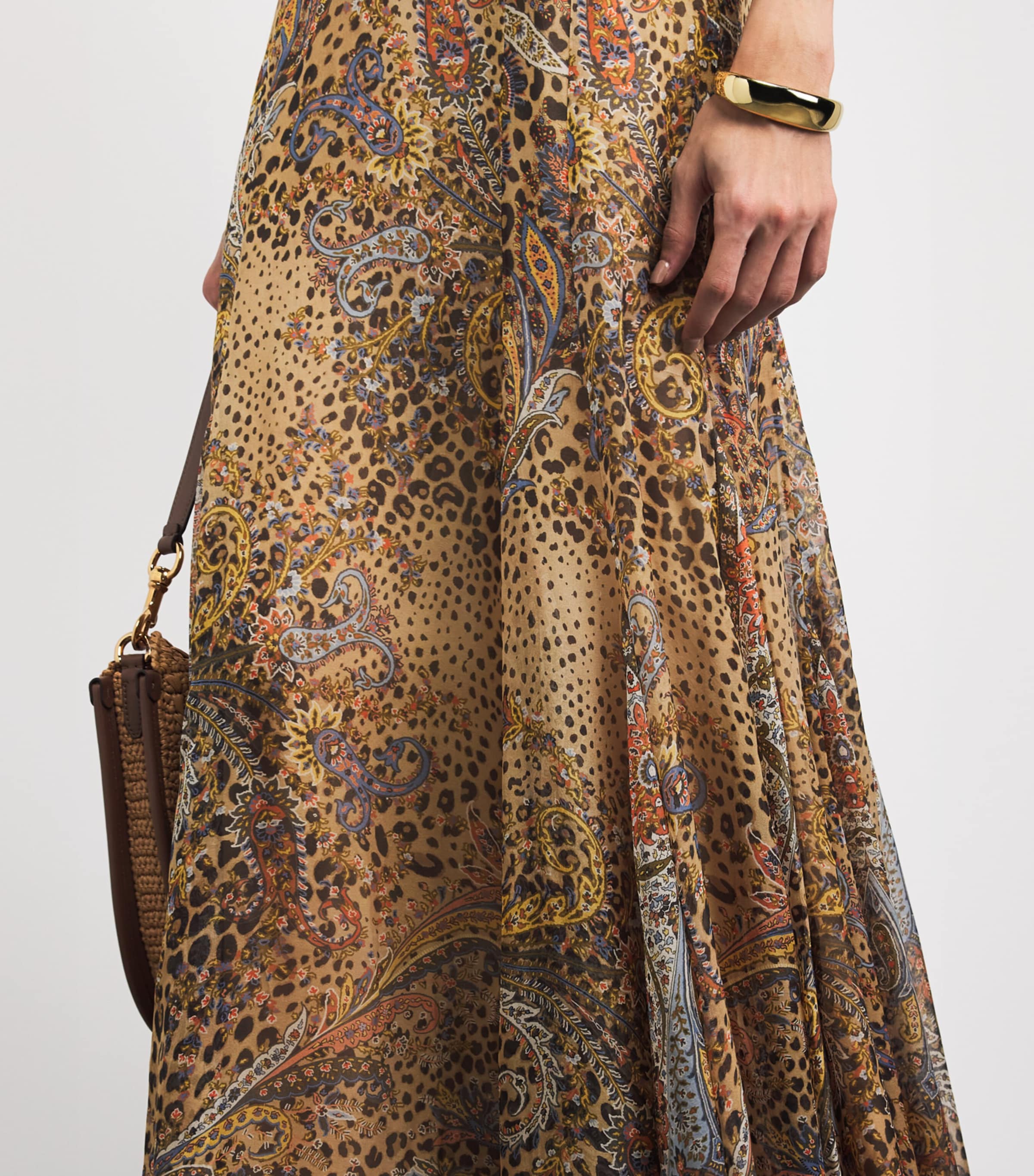 Etro Womens Silk Leopard Print Maxi Dress Image 5
