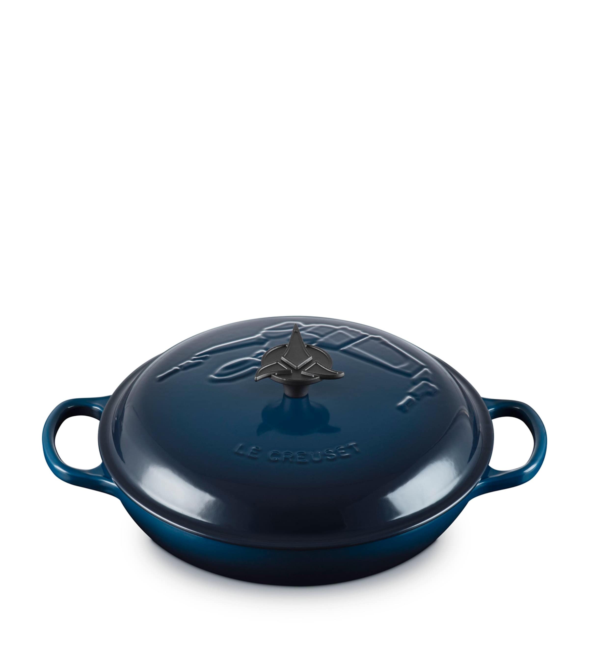 Le Creuset x Star Trek Signature Round Klingon Braiser Blue Image 2