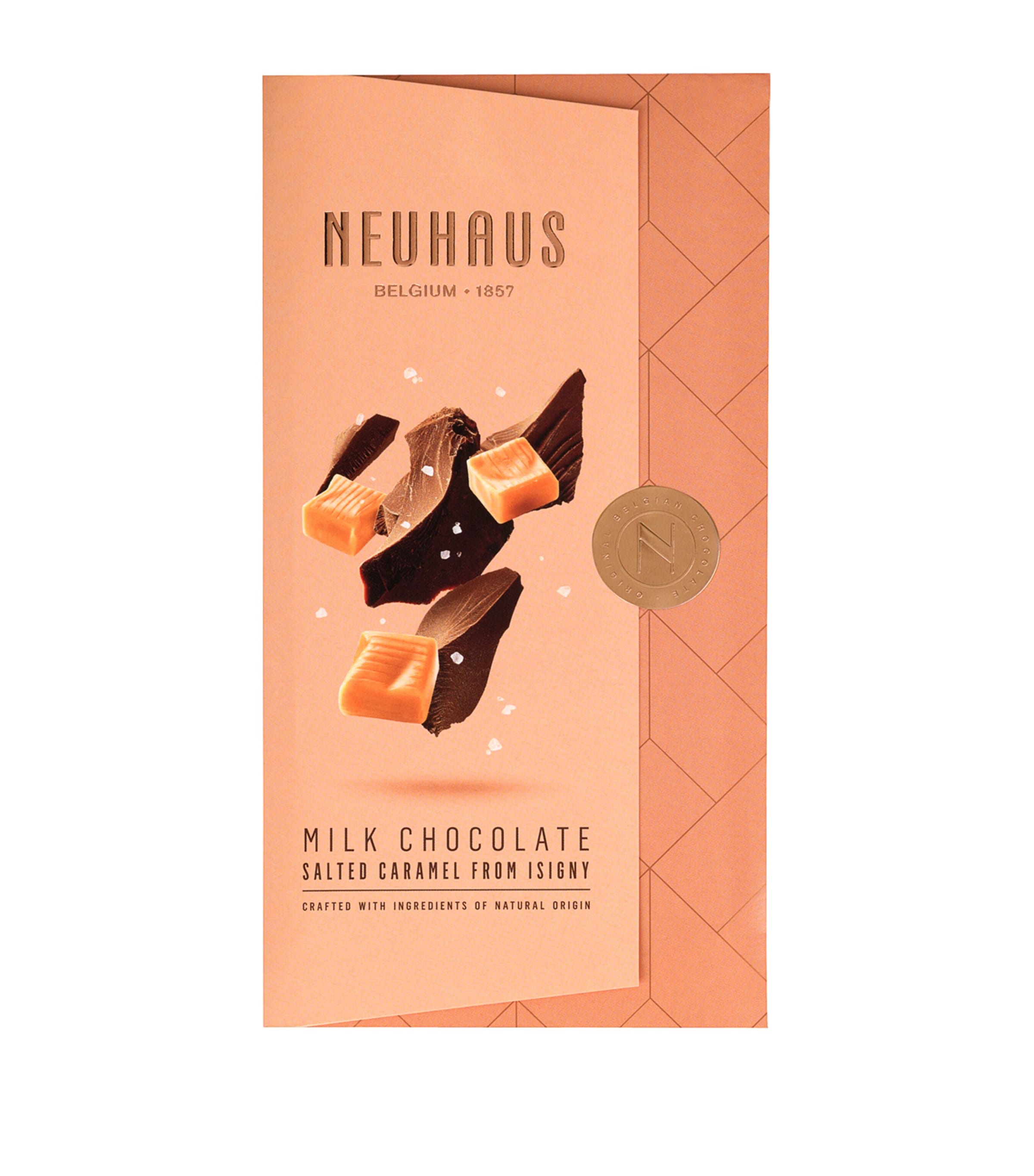 Neuhaus Isigny Salted Caramel Milk Chocolate Bar (100g) | Food | Chocolates | Chocolate Bars | Designers | Neuhaus