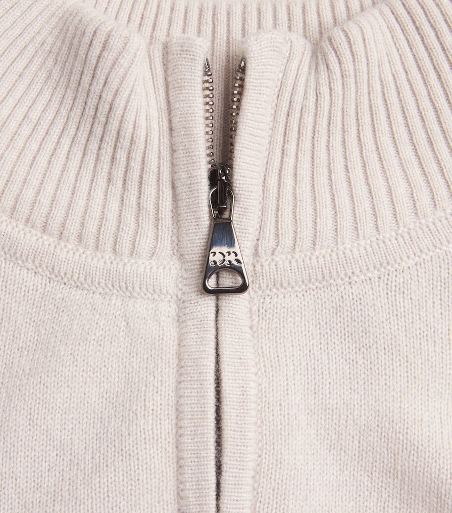 Derek Rose Mens Cashmere Finley Quarter-Zip Sweater Bei Image 6