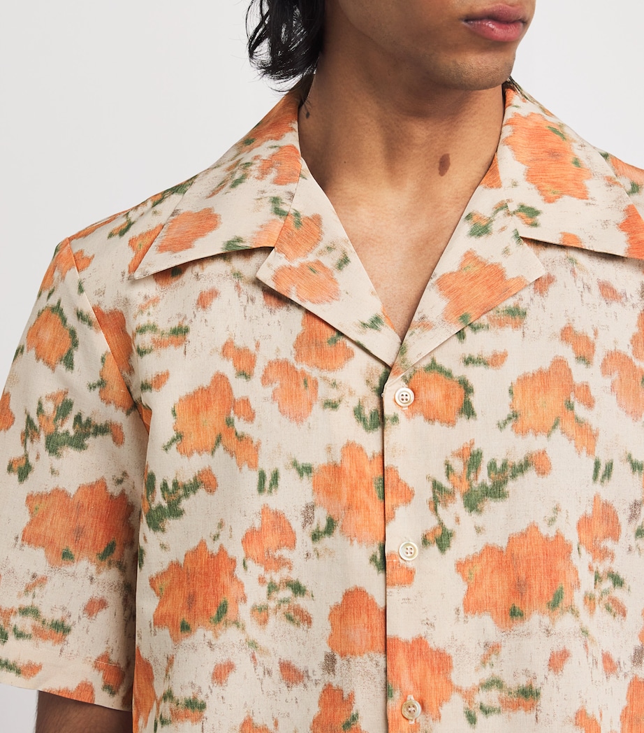 Floral Pino Short-Sleeve Shirt ORANGE ILLUSION Image 6