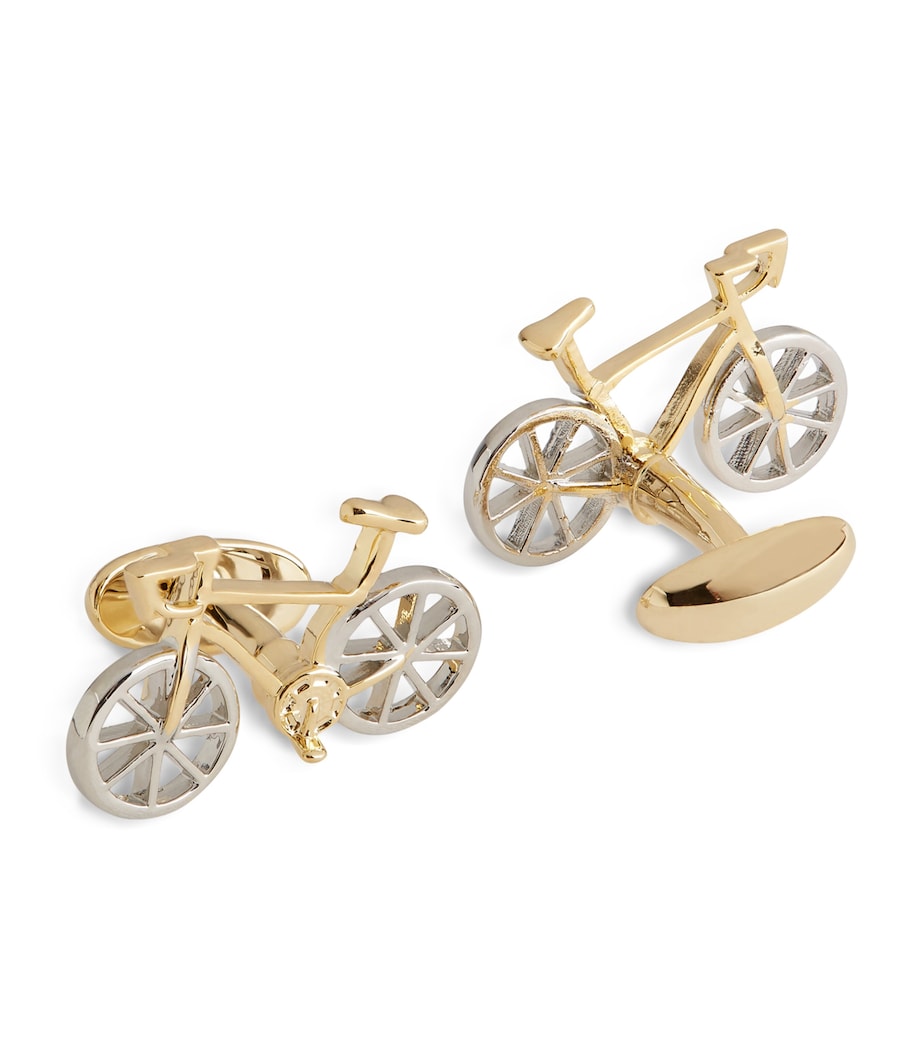 Bicycle Cufflinks 1A-SILVER Image 2