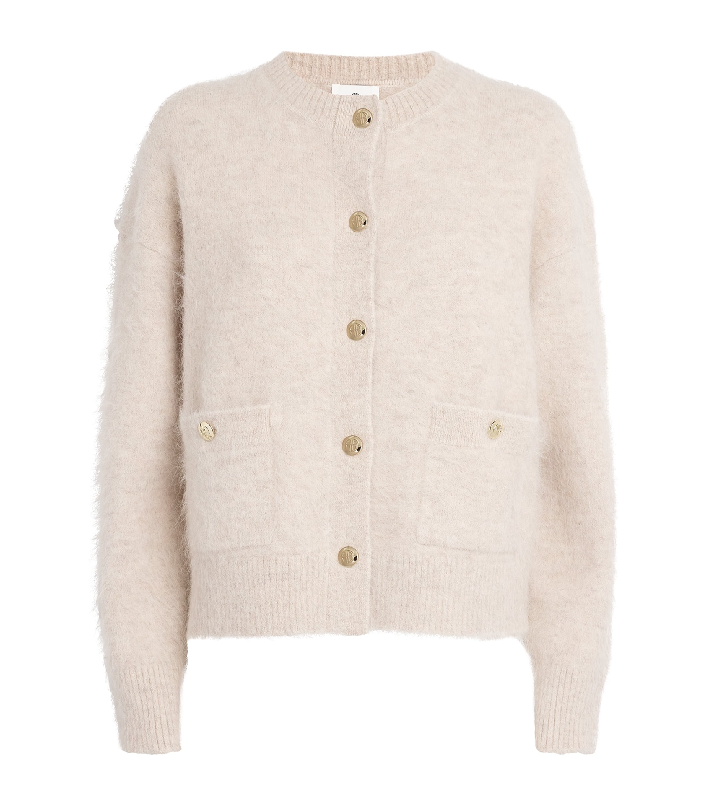 Shop Anine Bing Alpaca-blend Bobbie Cardigan In Beige