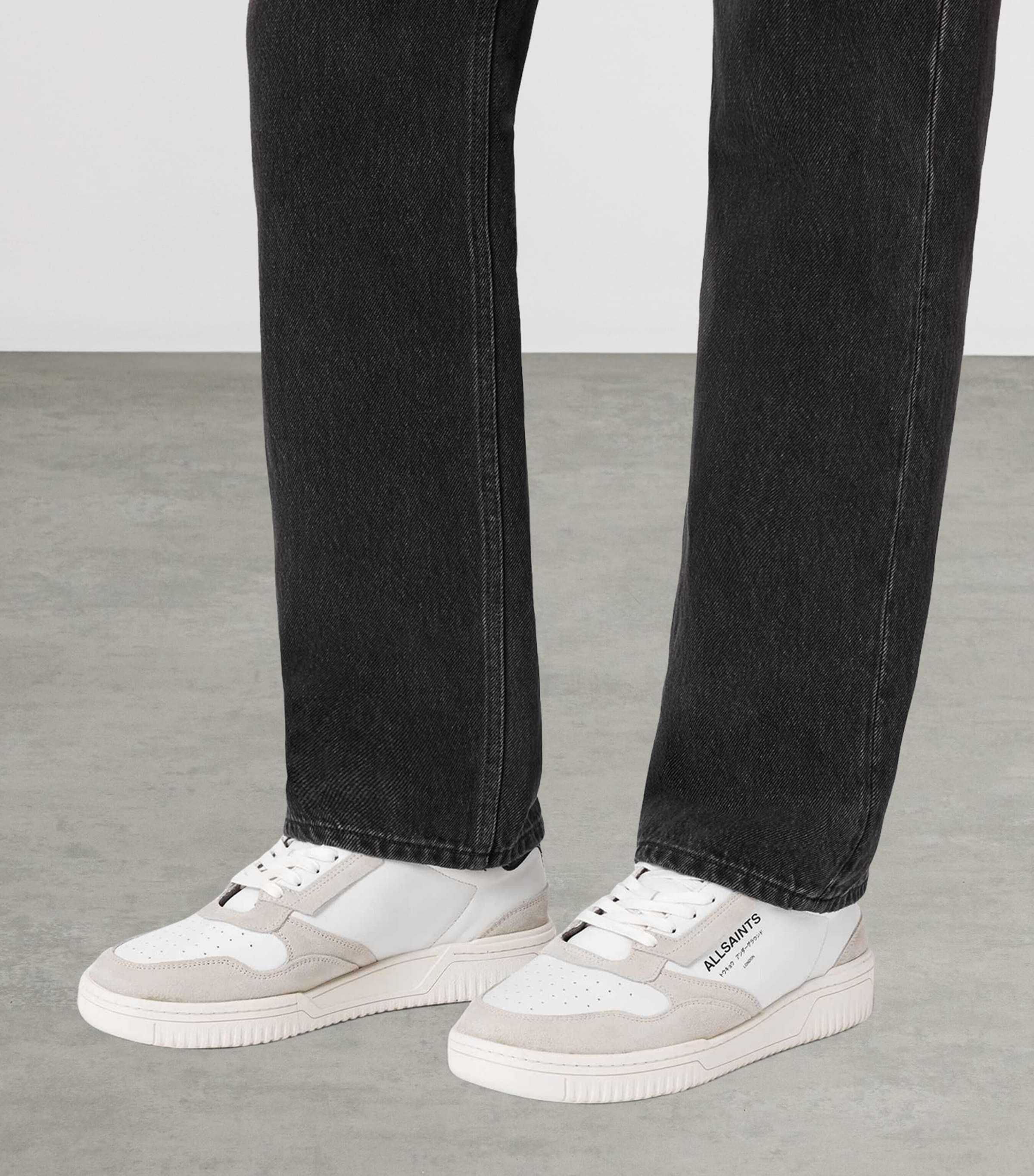 AllSaints Leather Regan Sneakers Chalk White/black Image 2