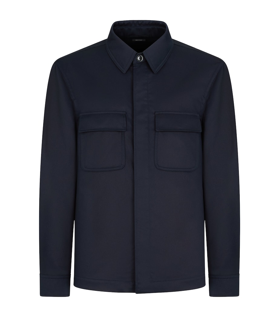 Leather-Trim Overshirt UCC Image 1