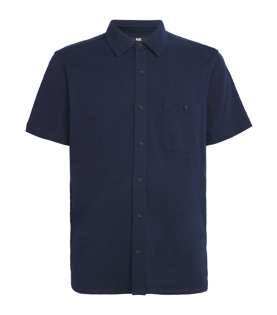 PAIGE Mens Cotton Jersey Carillo Shirt Deep Anchor Image 1