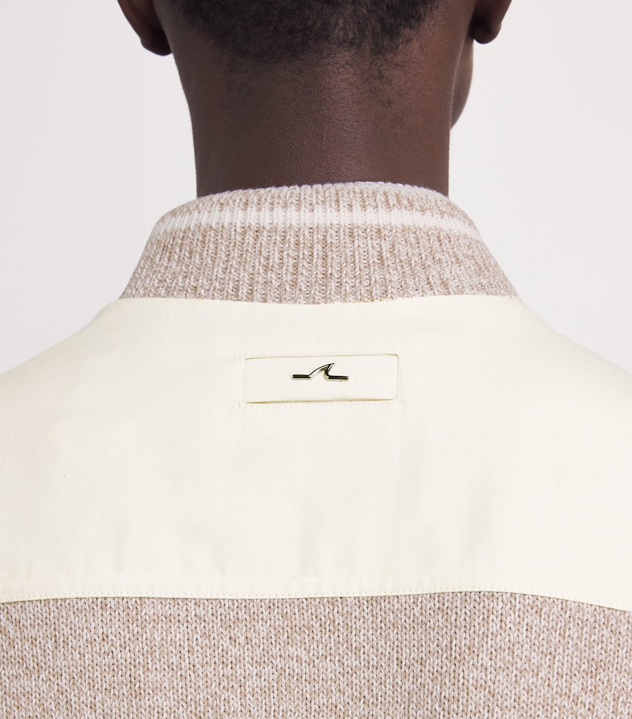 Linen-Cotton Hybrid Jacket 109 BICOLORE BIANCO Image 6