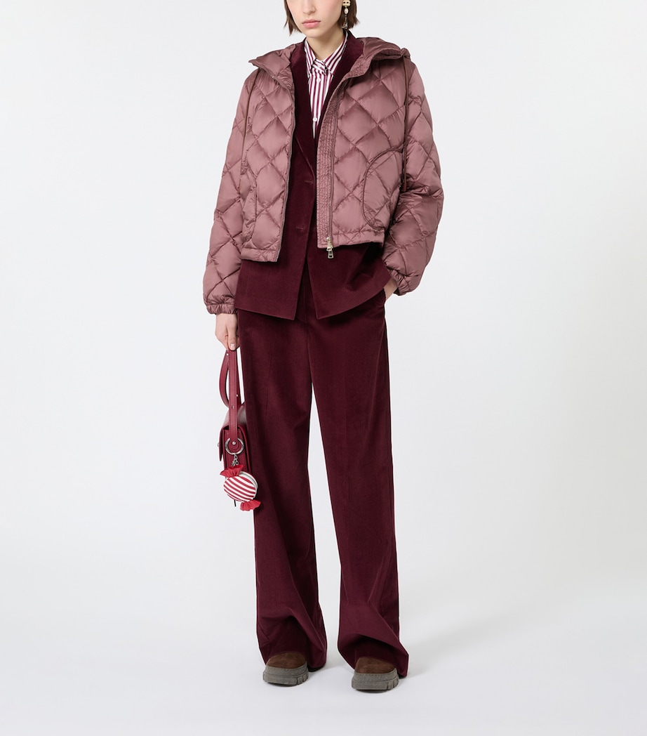 Weekend Max Mara Womens Cotton Double-Breasted Blazer Bordeaux Image 2
