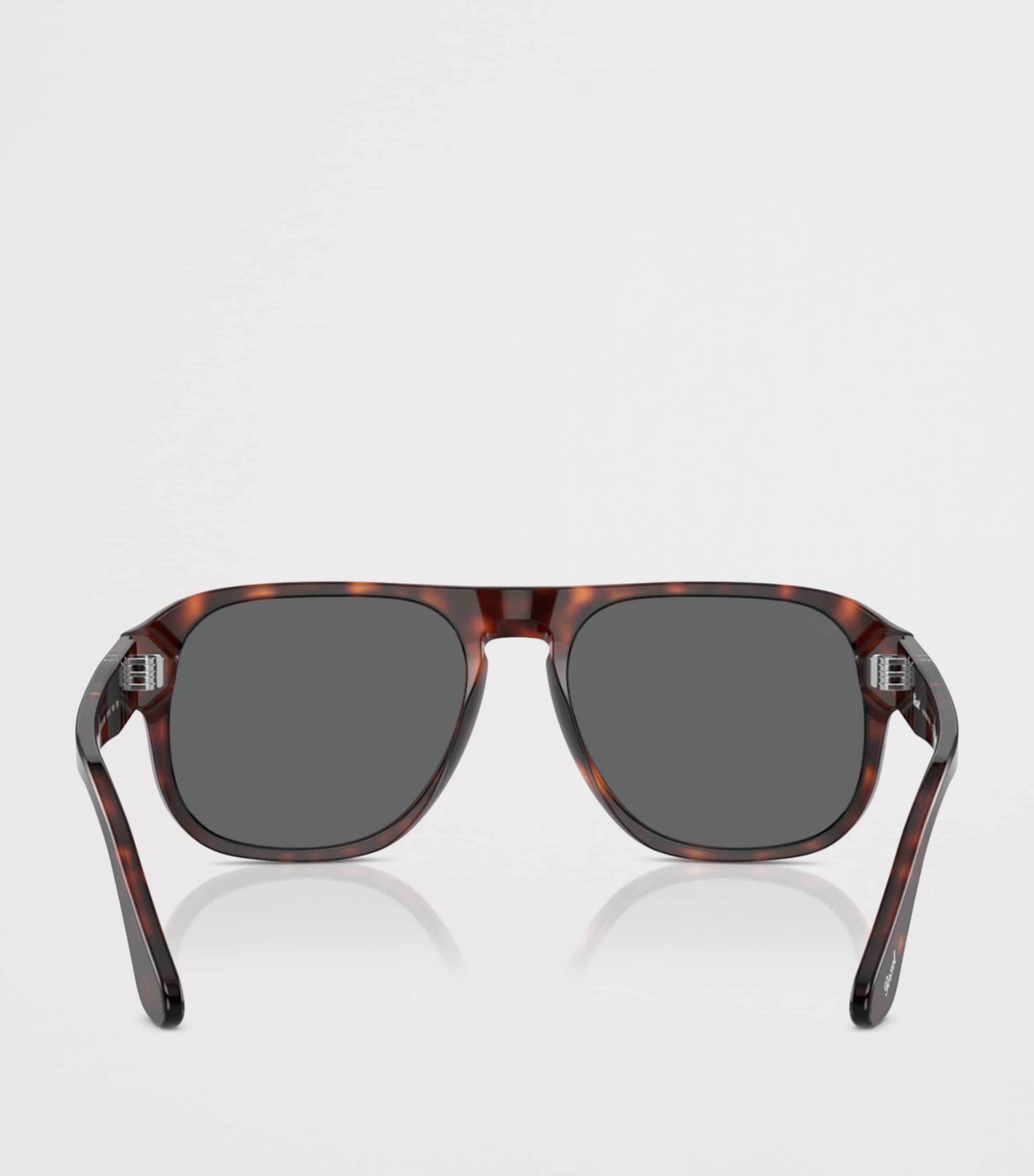 Persol Jean Rectangle Pilot Sunglasses Brown Image 4