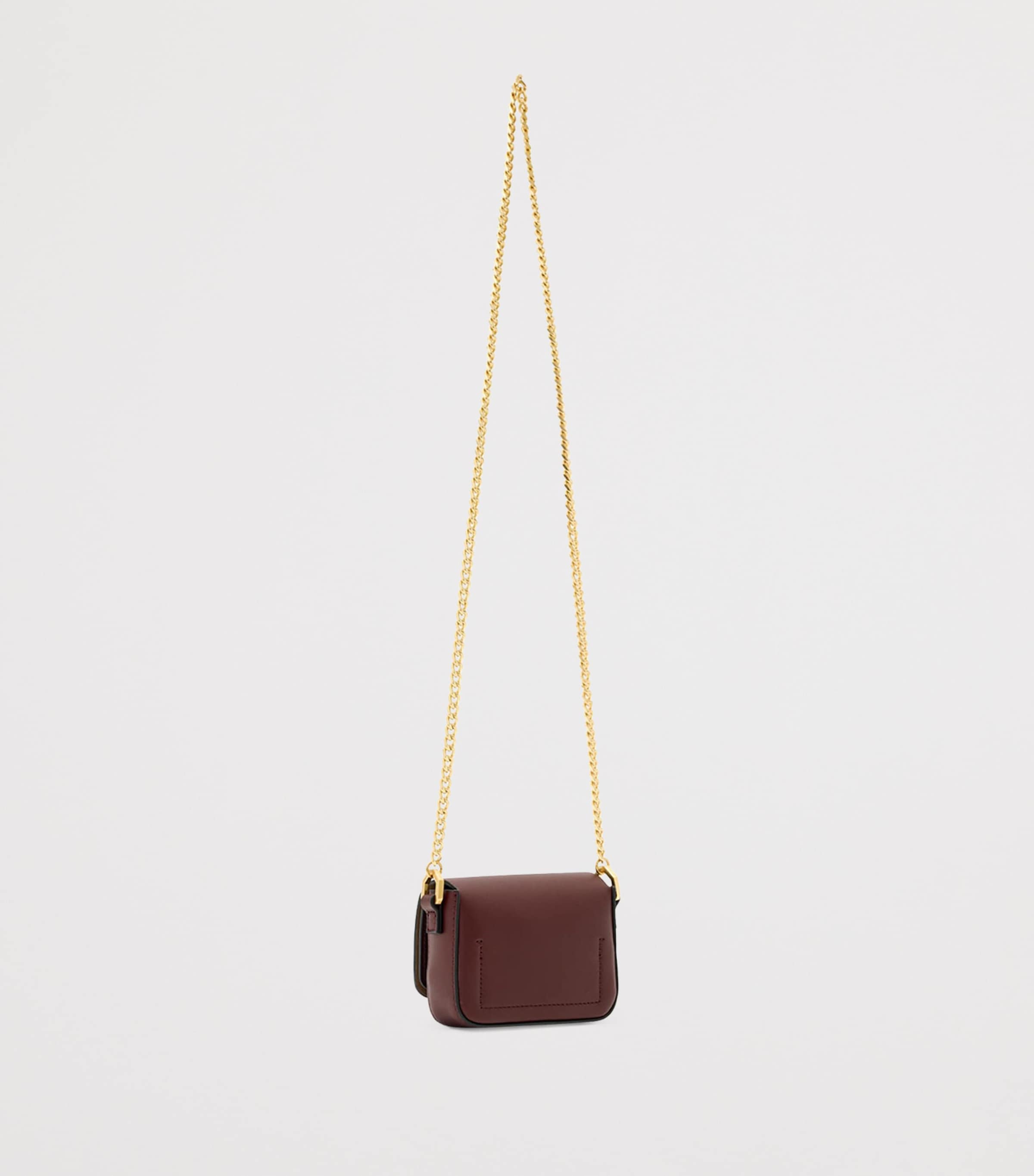 AllSaints Leather Etta Cross-Body Bag Dark Red Image 3