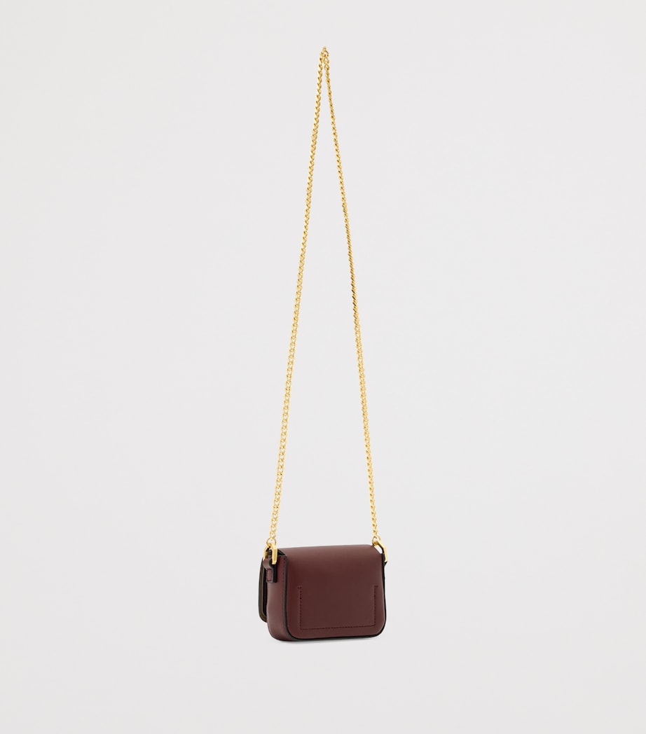 Leather Etta Cross-Body Bag DARK RED Image 3