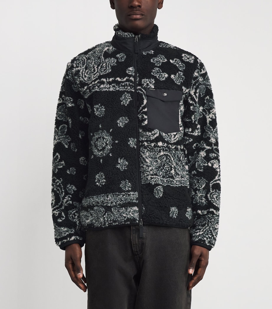 High-Pile Fleece Bandana Jacket BLACK Image 3