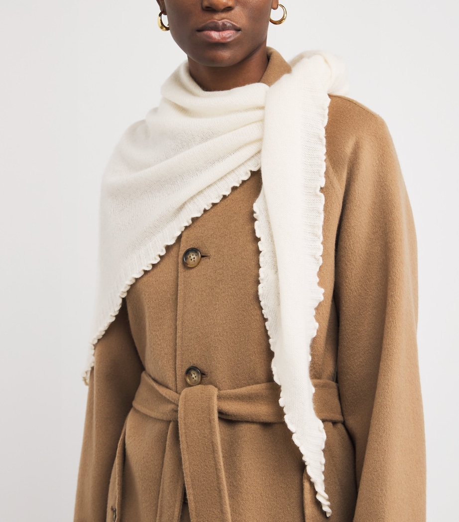 Cashmere Lettuce-Hem Scarf 41/41 OATMEAL Image 2