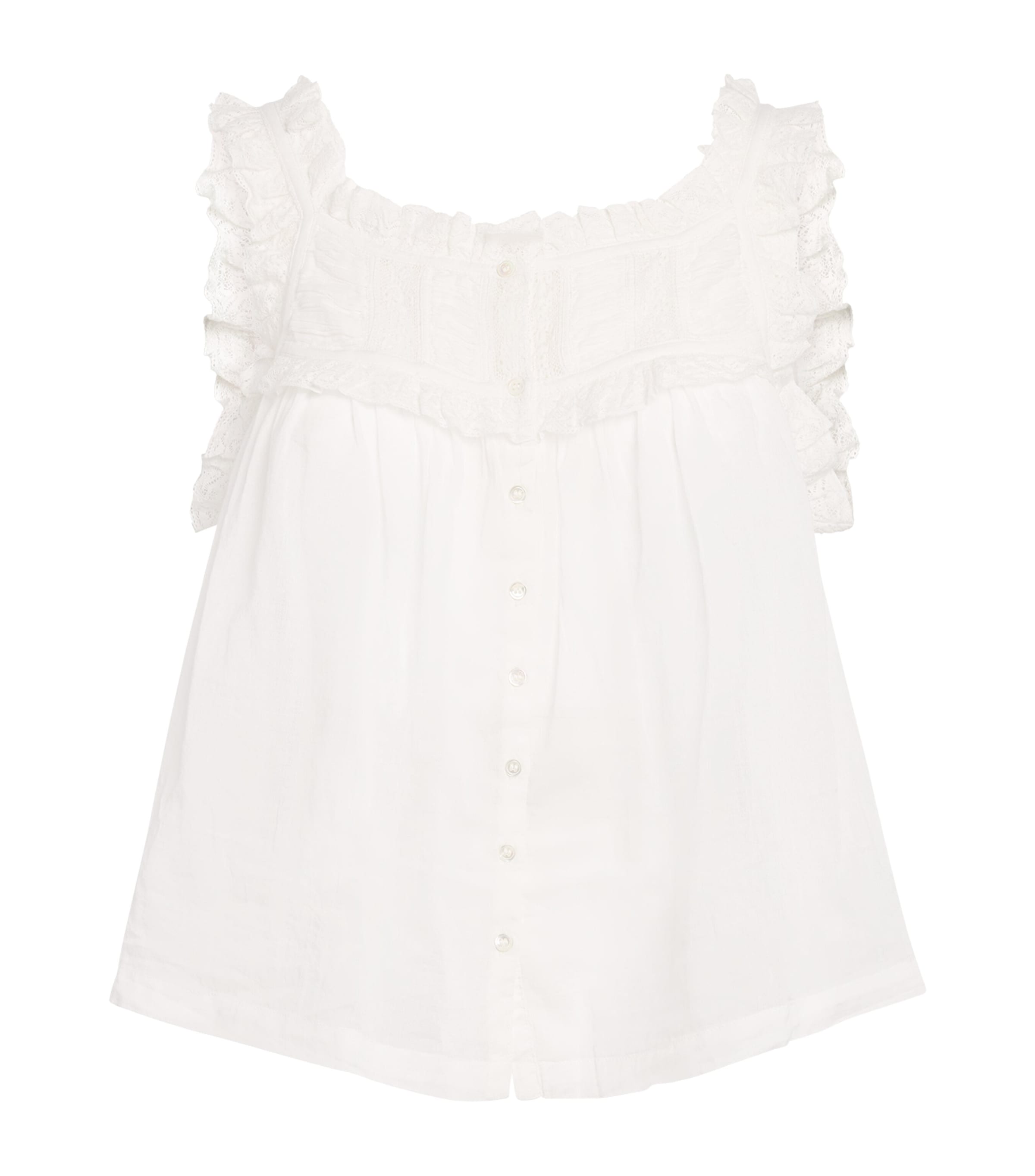 DÔEN Womens Organic Cotton Fidella Top Salt Image 1