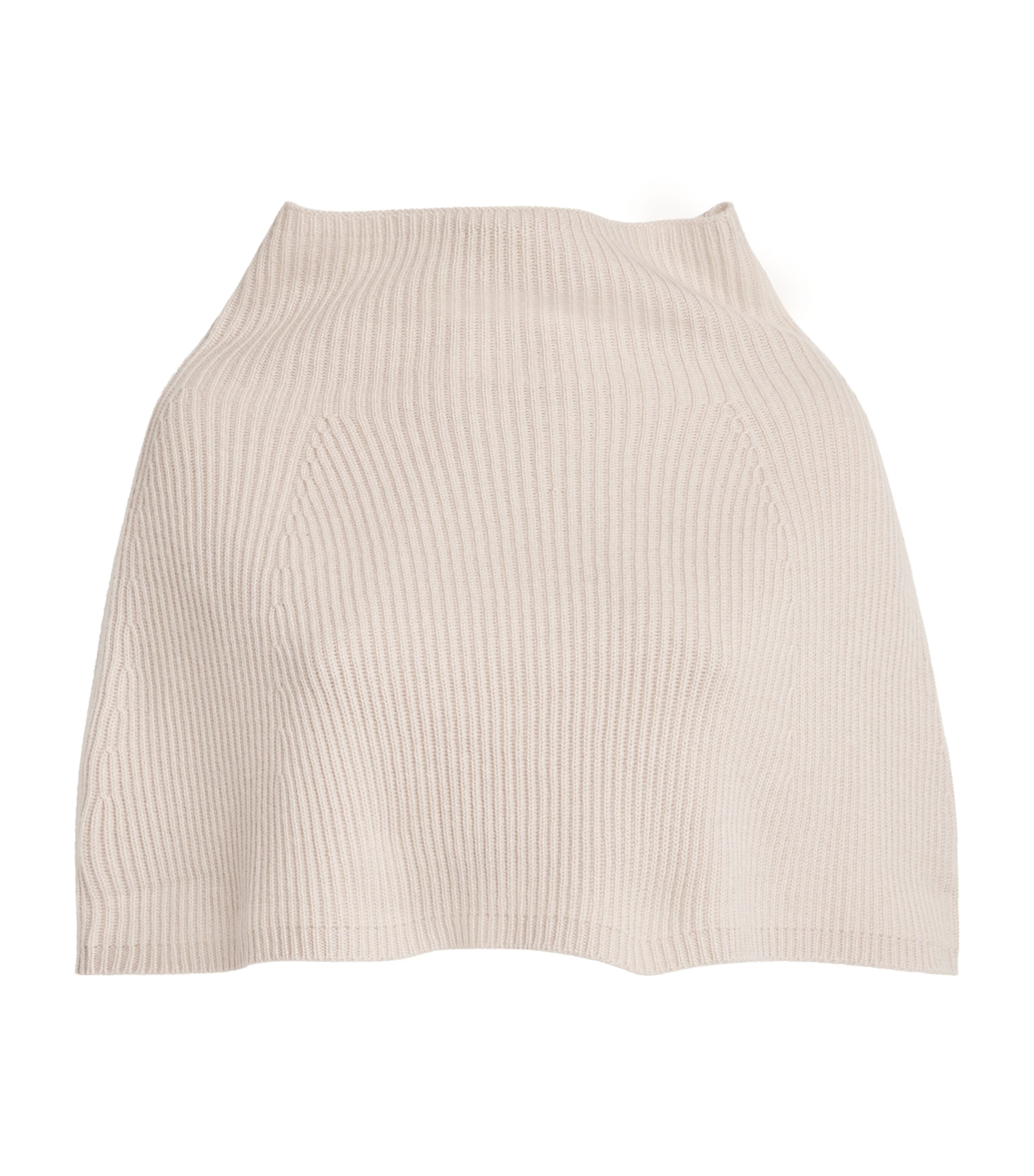 Max Mara Wool-cashmere Cropped Poncho In White