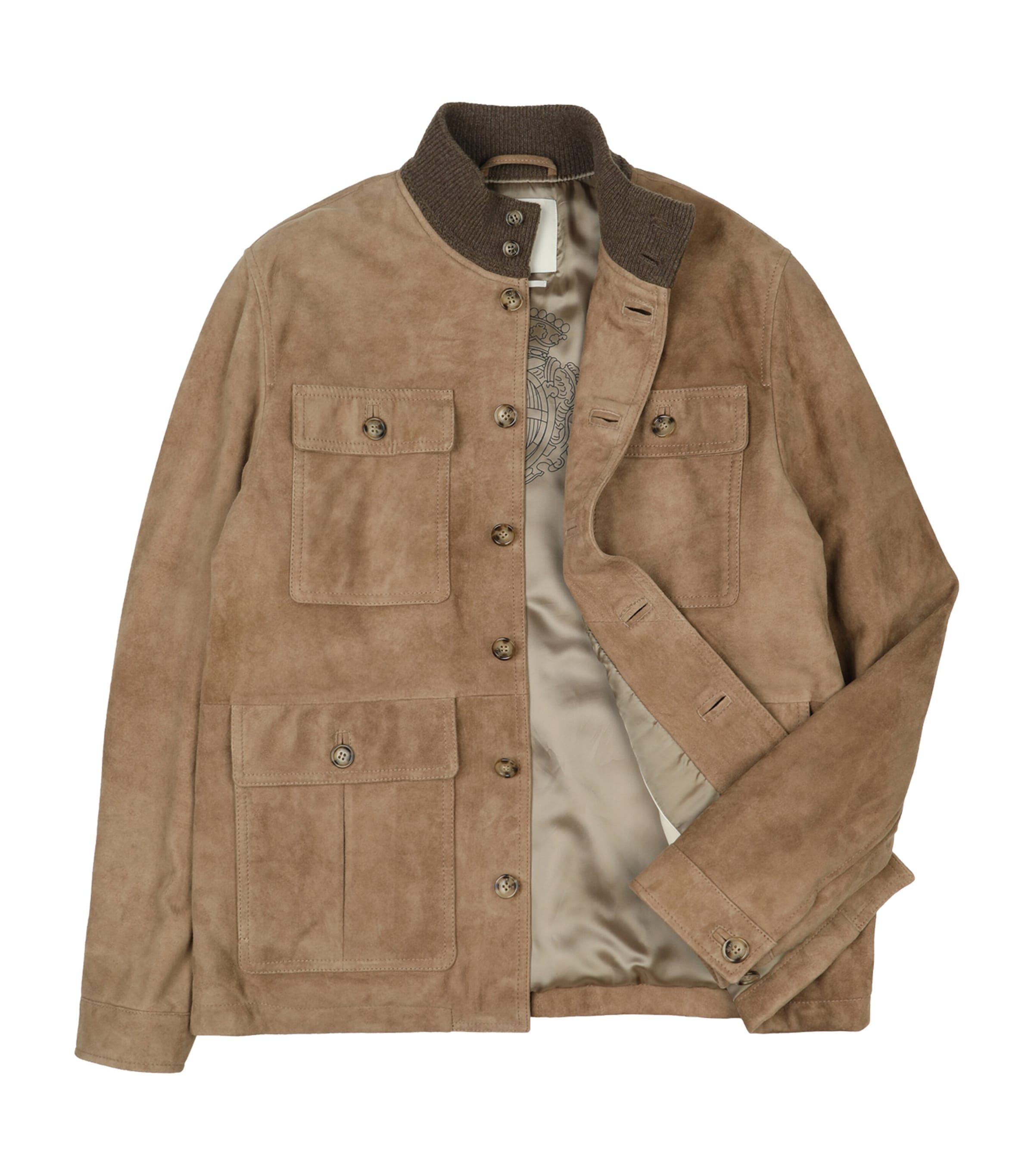 Valstar Suede Brera Field Jacket In Gray