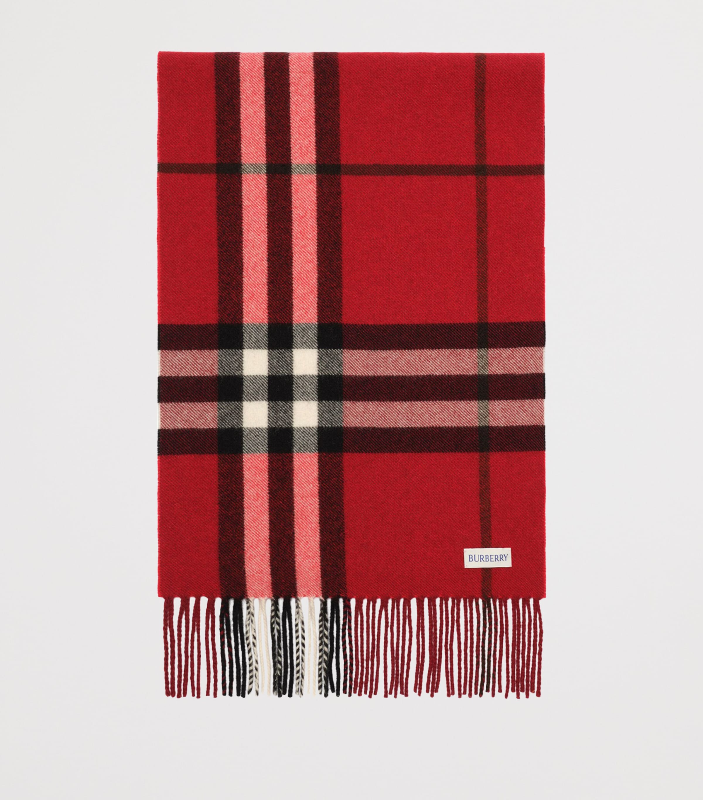 Burberry Cashmere Gradient Check Scarf Oxblood Red Image 2