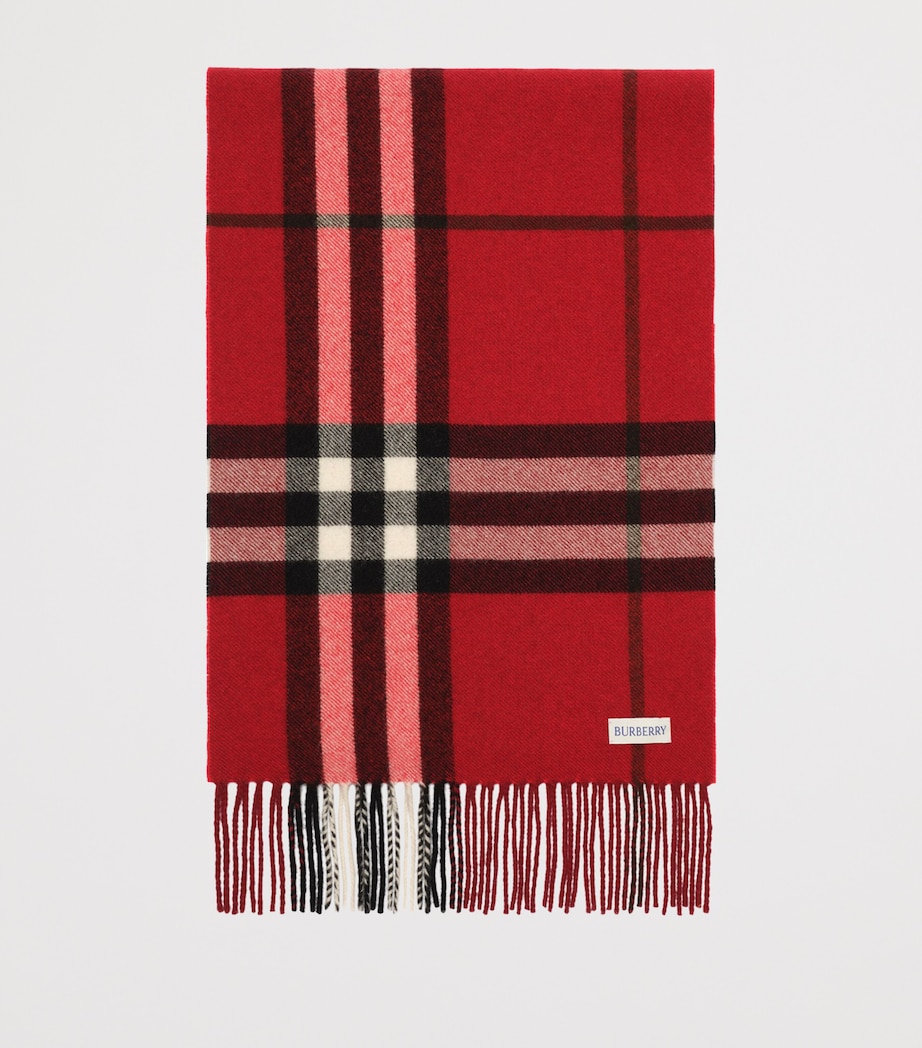Burberry Cashmere Gradient Check Scarf Oxblood Red Image 2