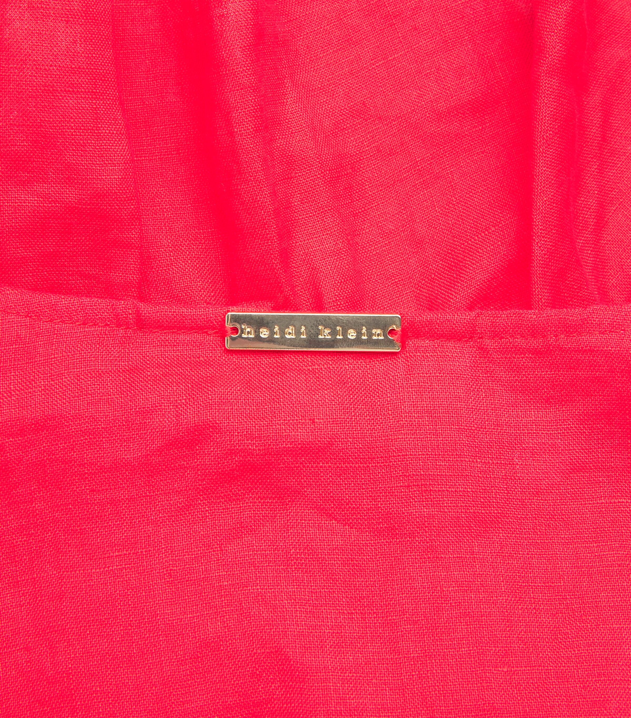 Heidi Klein Womens Linen Ruffle Amalfi Mini Dress Red Red Image 6