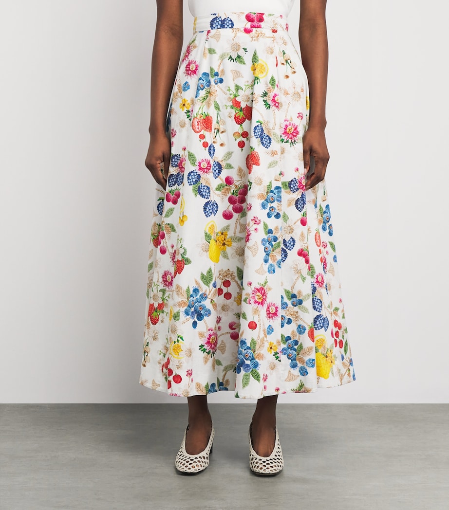 Mary Katrantzou Womens Stretch-Cotton Stowe Maxi Skirt Fruitavola Aop Image 4