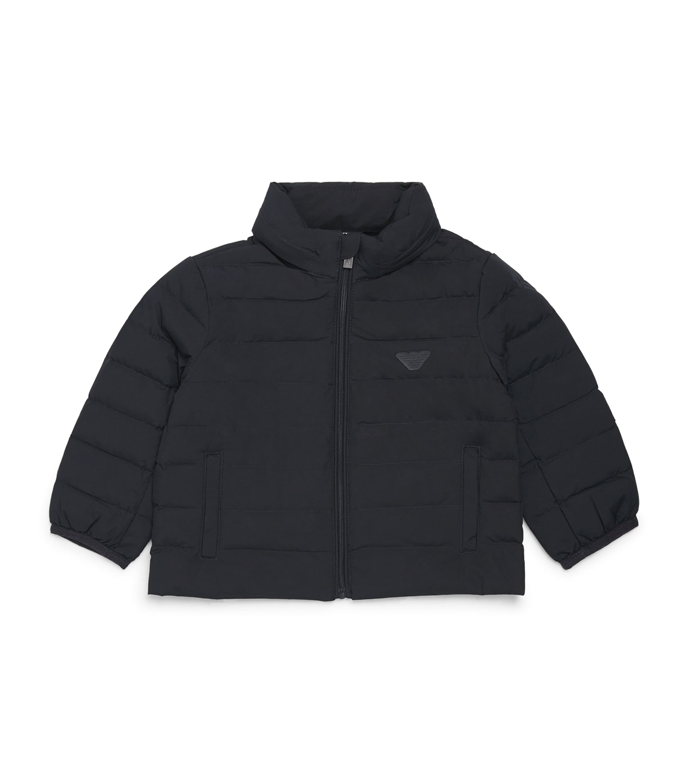 Emporio Armani Down Quilted Puffer Jacket In Blue