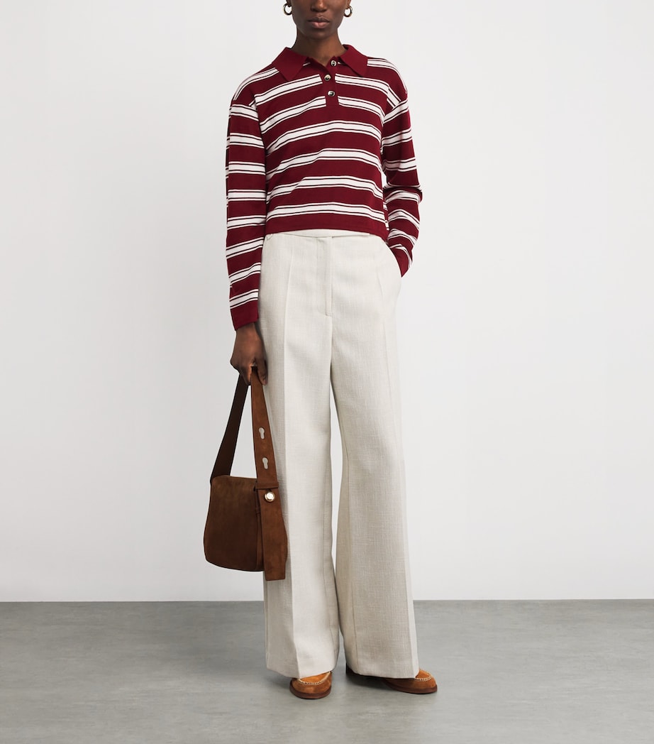 Wool-Blend Polo Sweater BORDEAUX Image 2